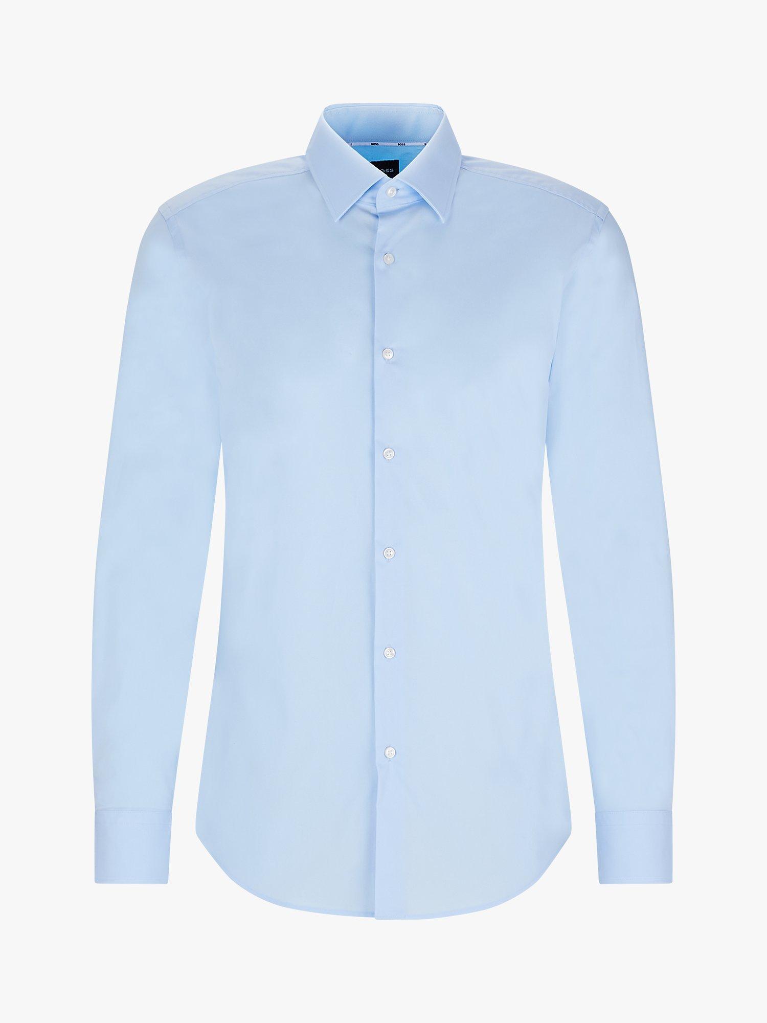 Product image 4 of 5, which shows HUGO Hank Kent Collar Long Sleeve Shirt, Light/Pastel Blue, 15