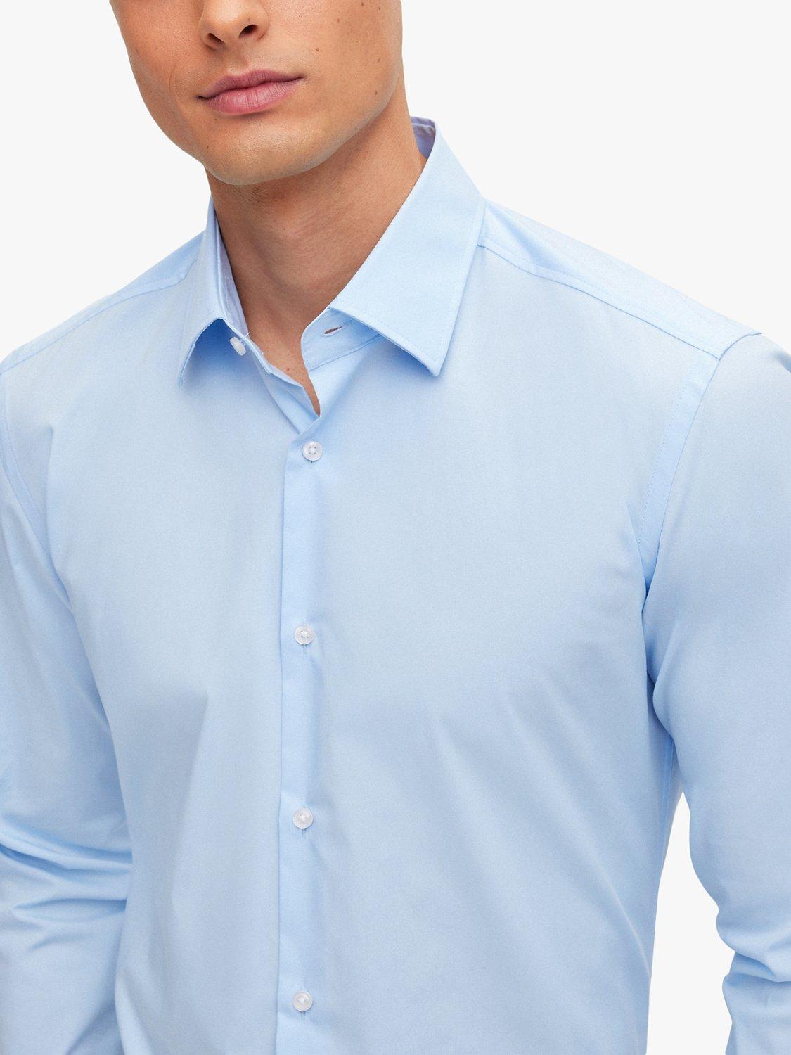 Product image 5 of 5, which shows HUGO Hank Kent Collar Long Sleeve Shirt, Light/Pastel Blue, 15