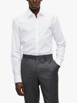 HUGO Hank Kent Collar Long Sleeve Shirt, White