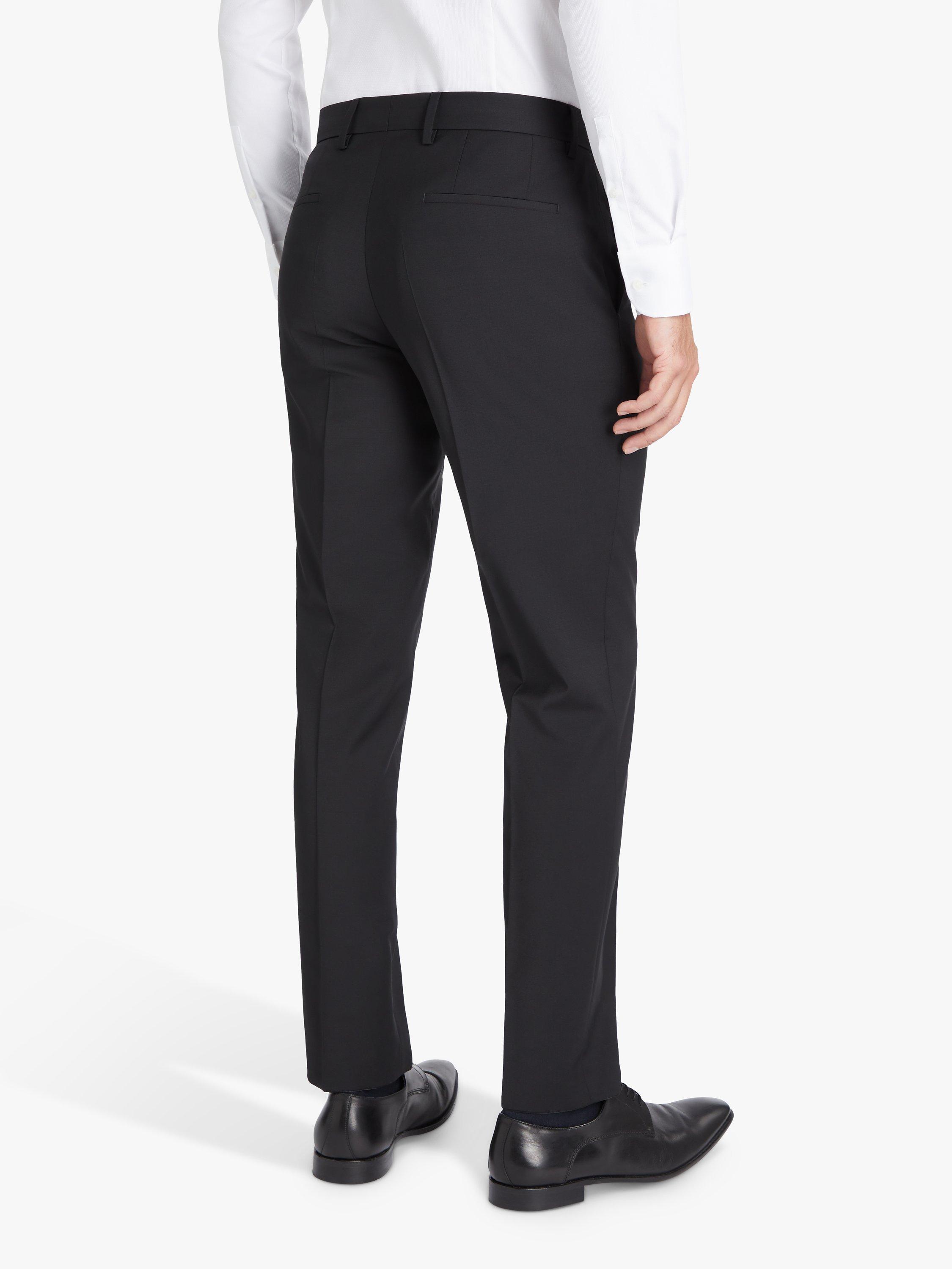 Product image 2 of 5, which shows BOSS Genius Virgin Wool Slim Fit Suit Trousers, Black, 36R