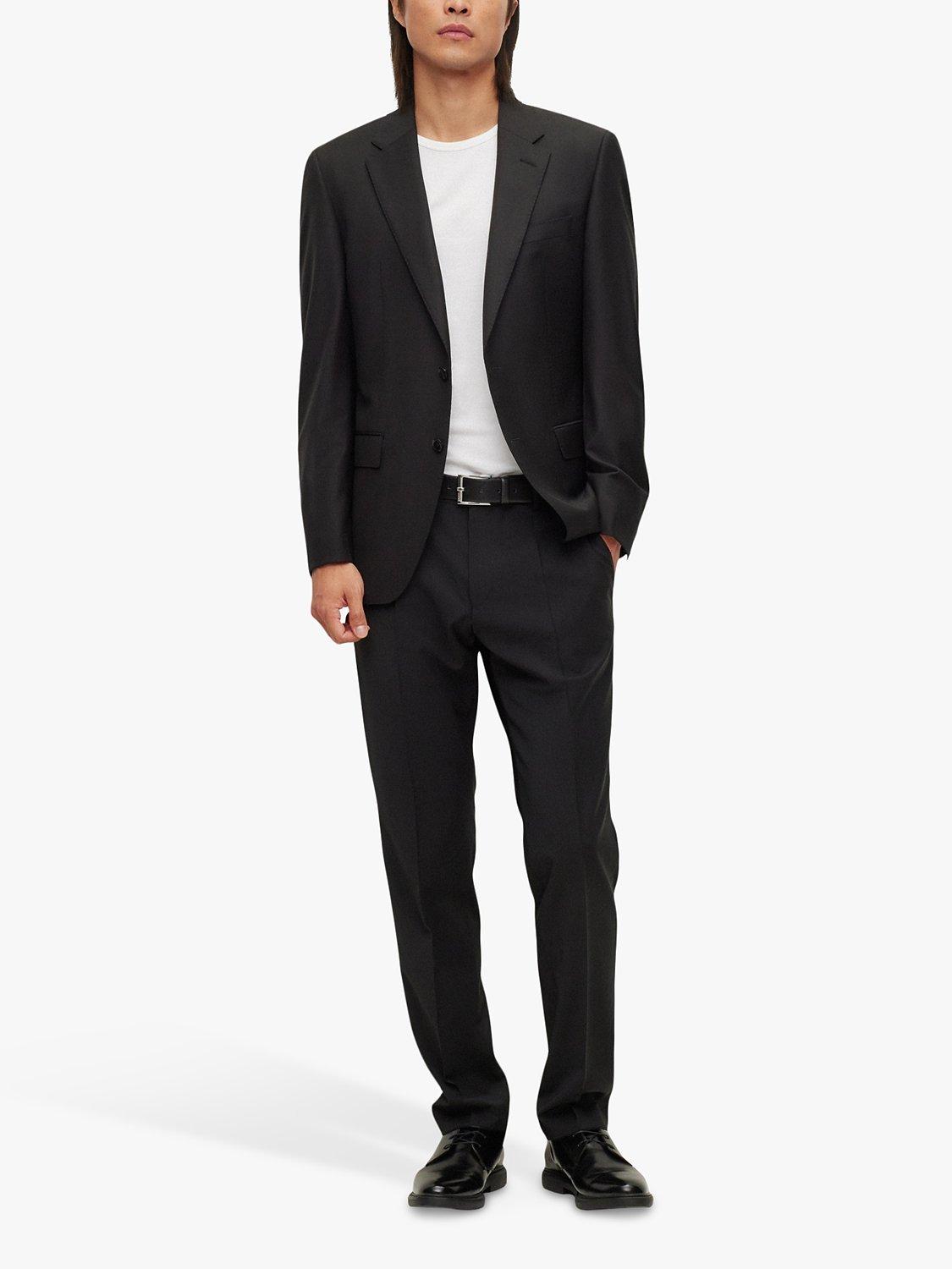 Product image 3 of 5, which shows BOSS Genius Virgin Wool Slim Fit Suit Trousers, Black, 36R