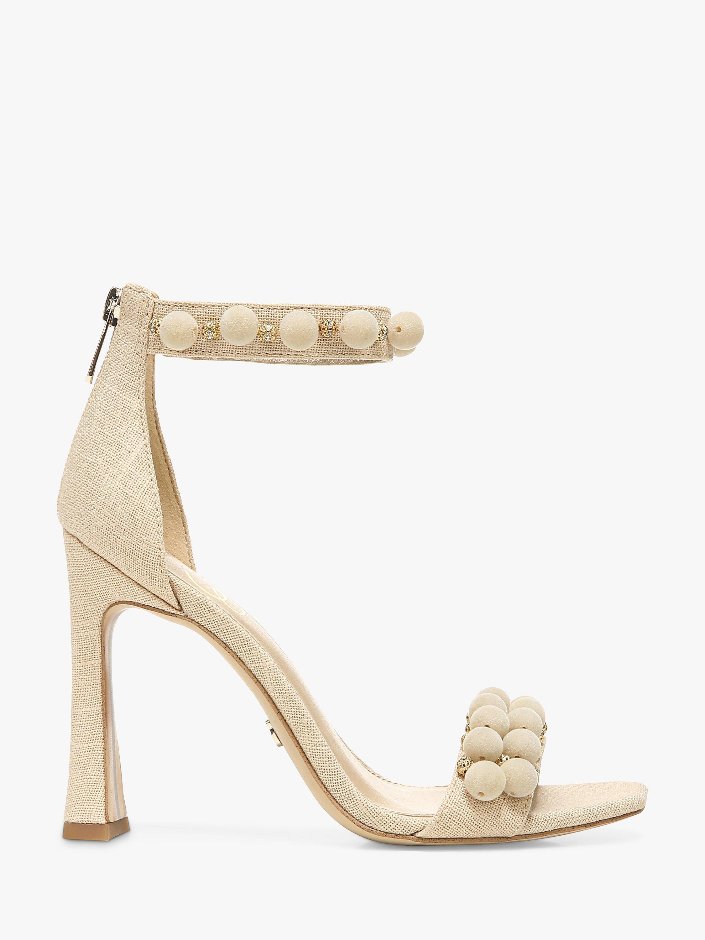 Sam Edelman Luella Zip Up Heeled Sandals, Sand Linen