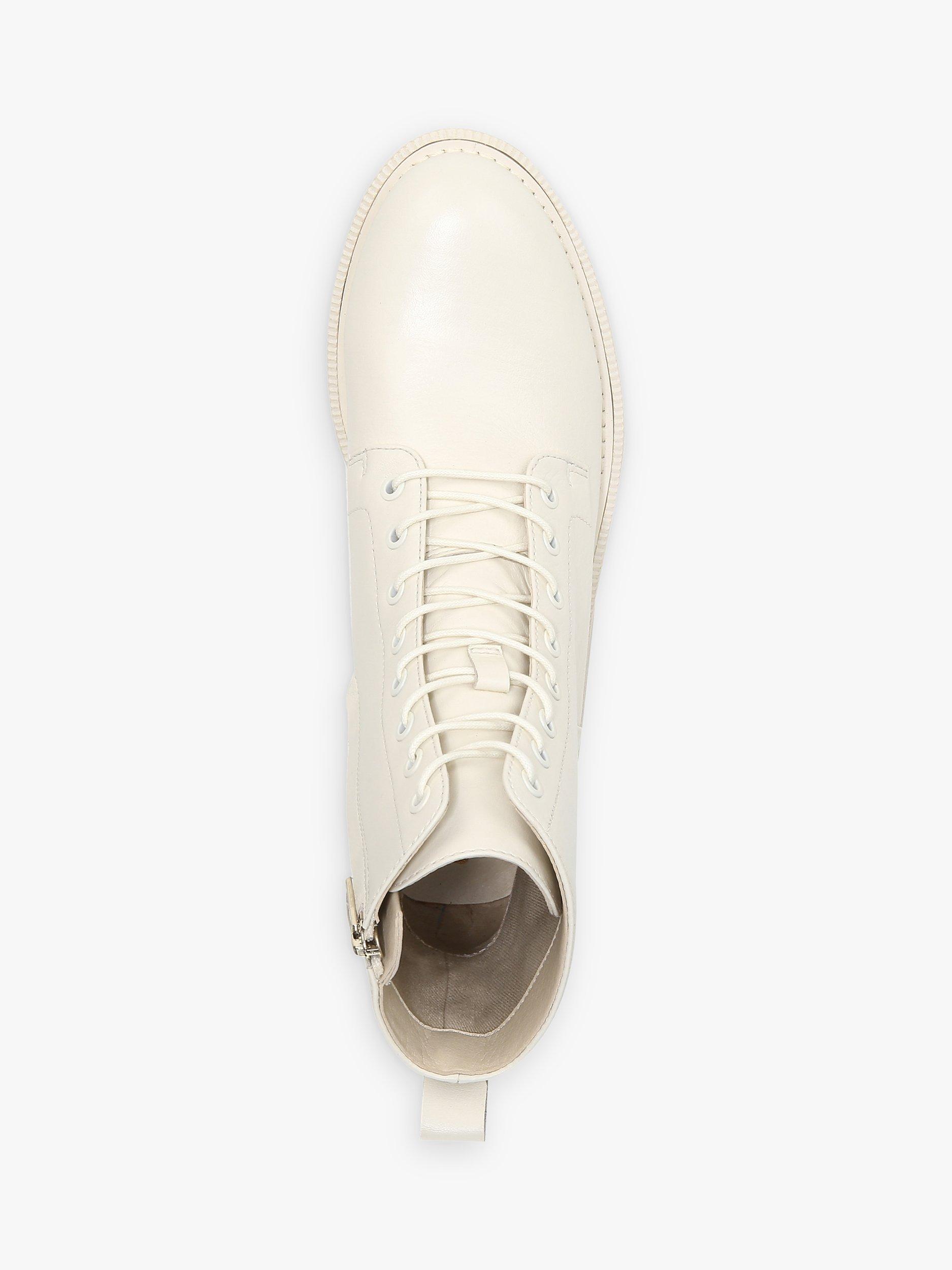 Product image 7 of 10, which shows Sam Edelman Garret Combat Leather Boots, Ivory, 3