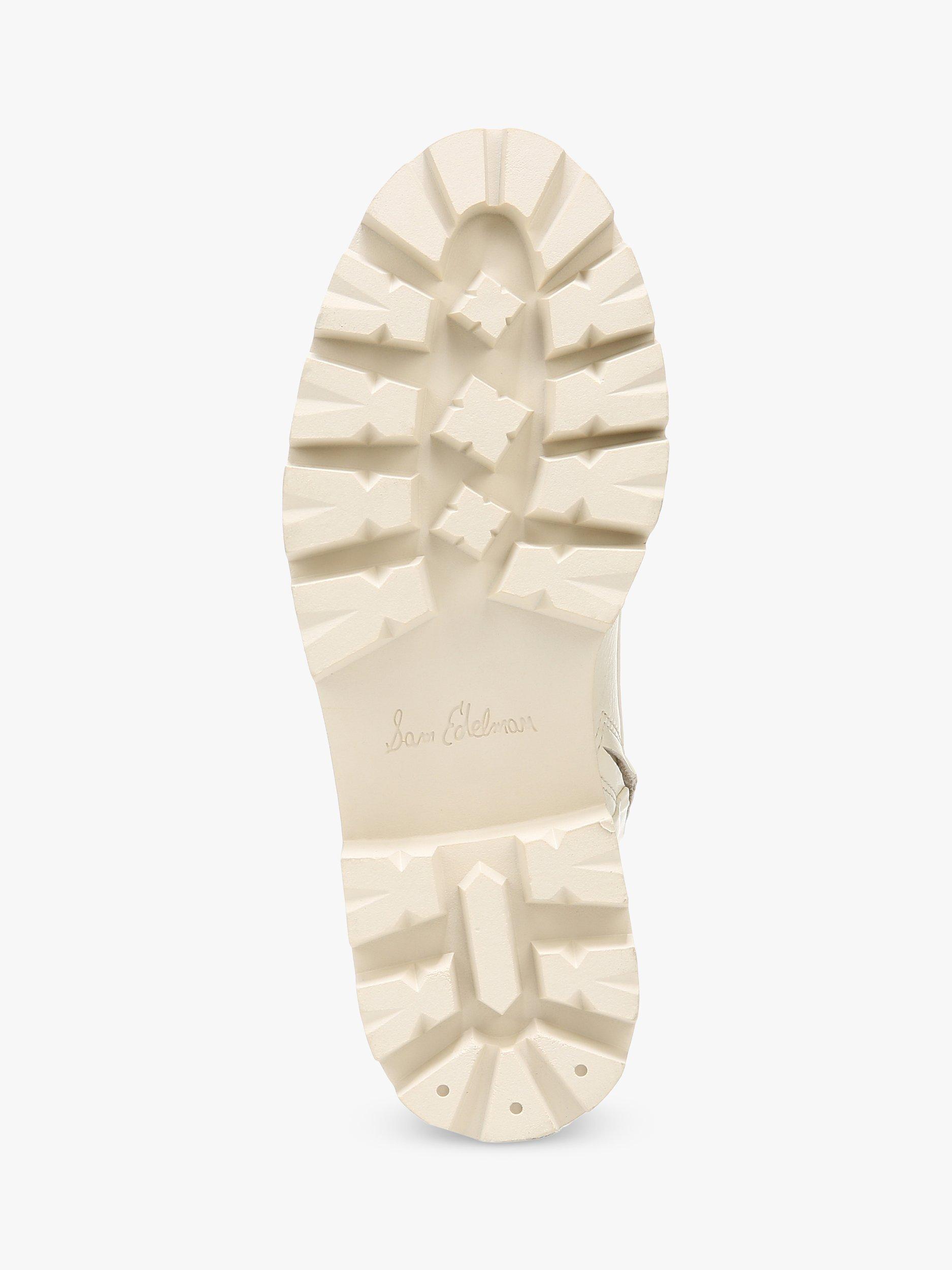 Product image 10 of 10, which shows Sam Edelman Garret Combat Leather Boots, Ivory, 3