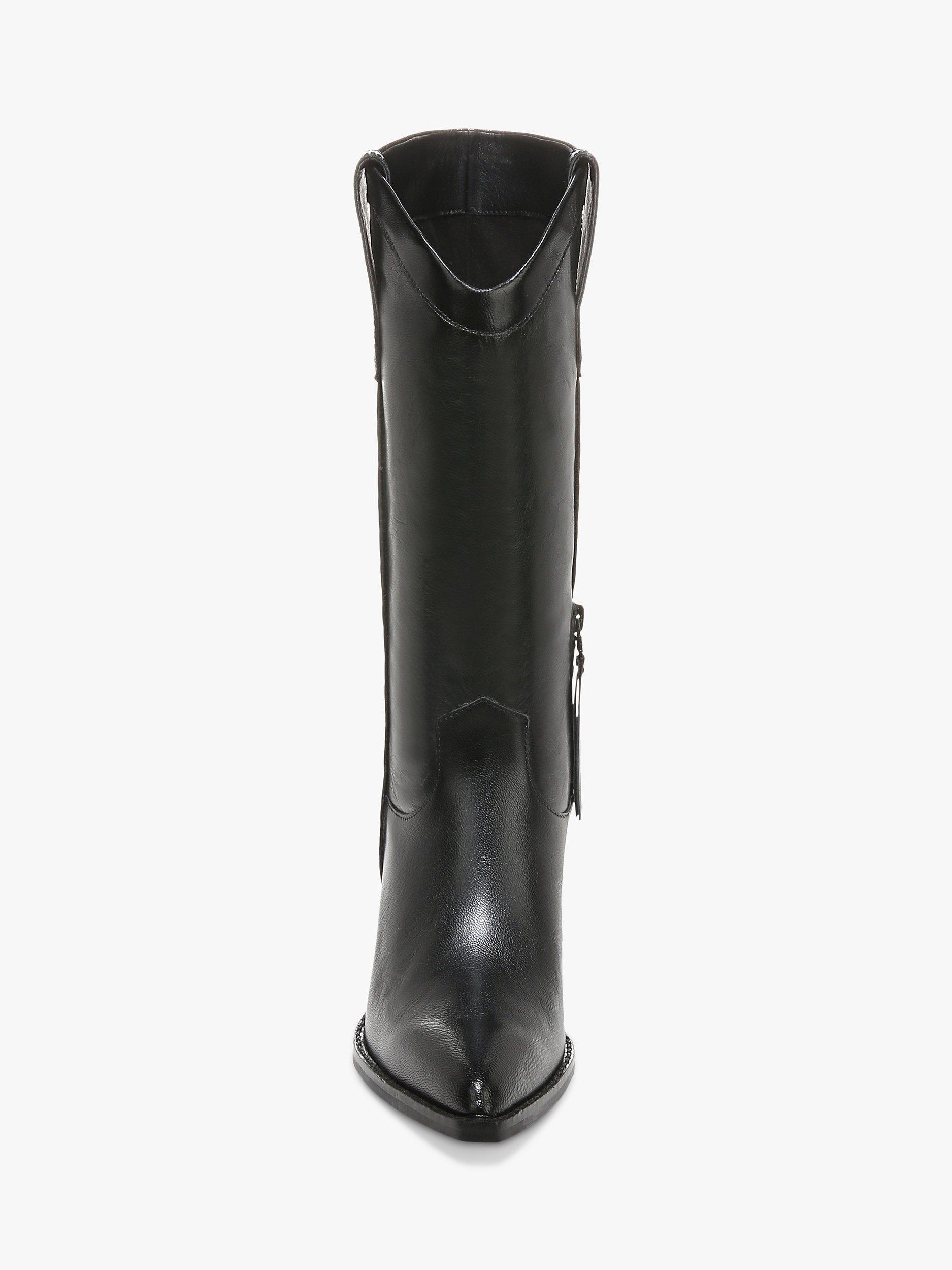 Product image 5 of 10, which shows Sam Edelman Jamie Leather Calf Boots , Black, 3