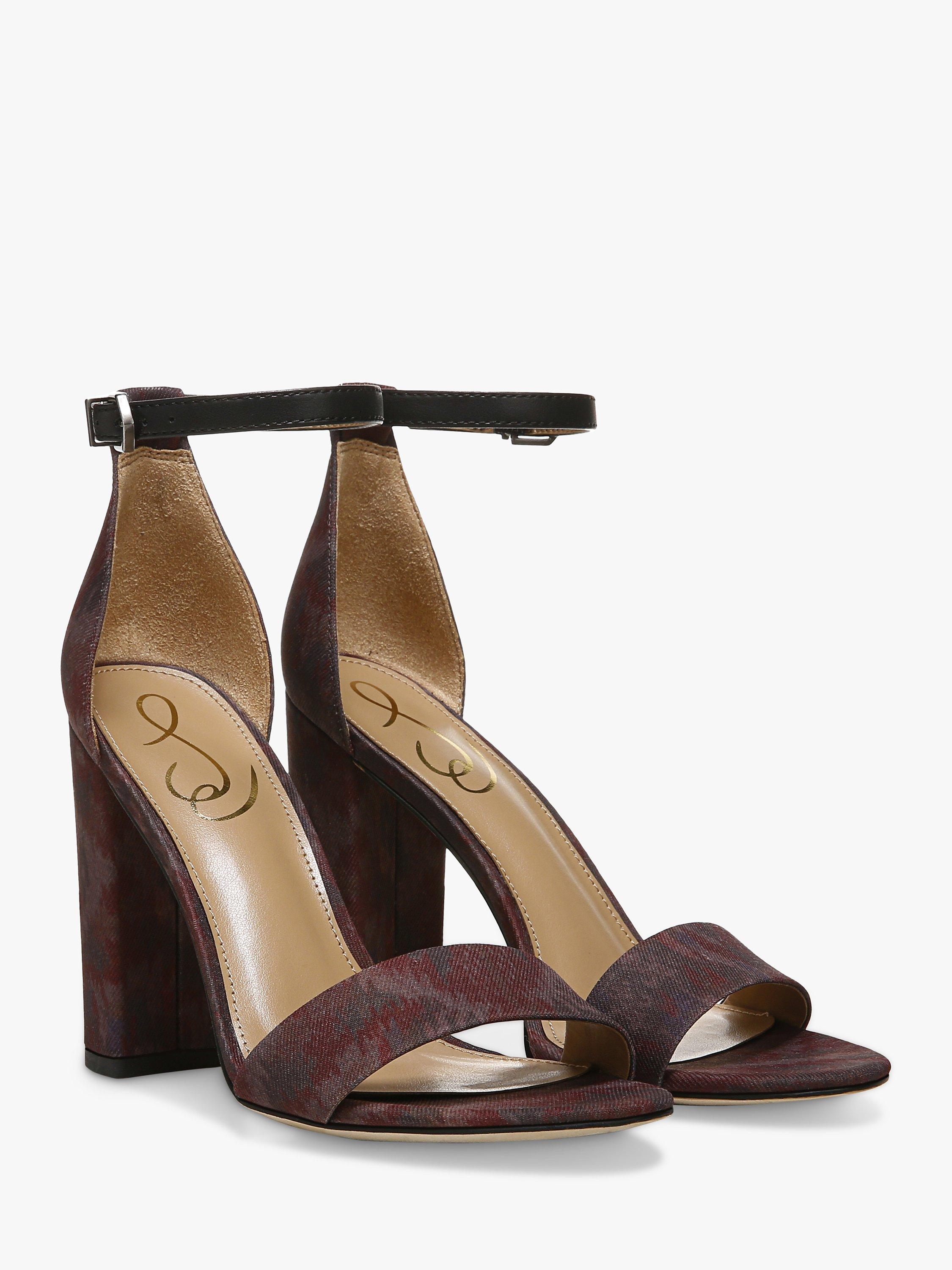 Product image 3 of 10, which shows Sam Edelman Yaro Block Heel Sandals, Brick/Multi, 3