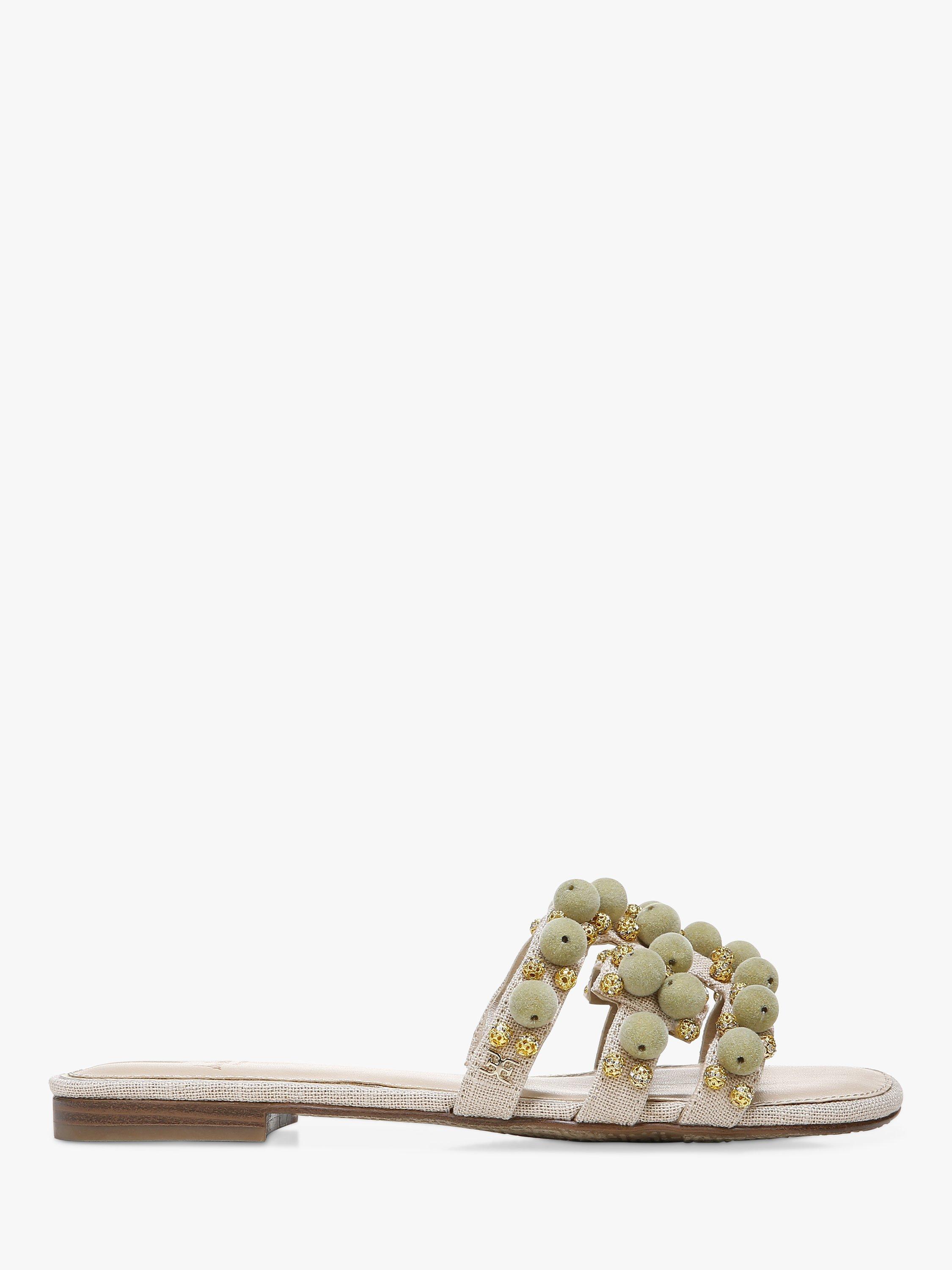 Sam Edelman Bay Embroidered Slider Sandals, Pistachio