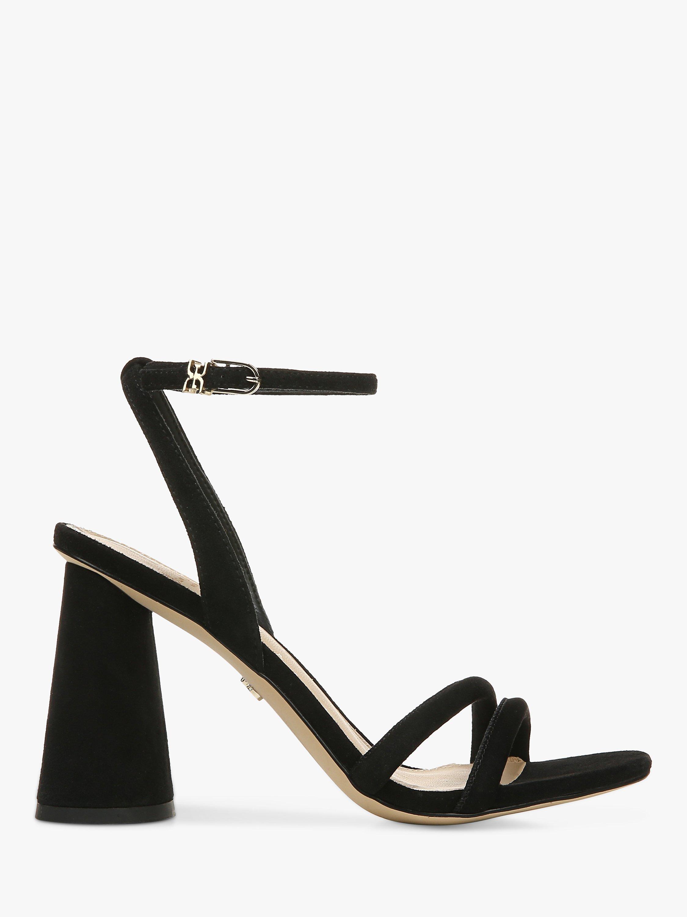 Sam Edelman Kia Suede Heeled Sandals Black