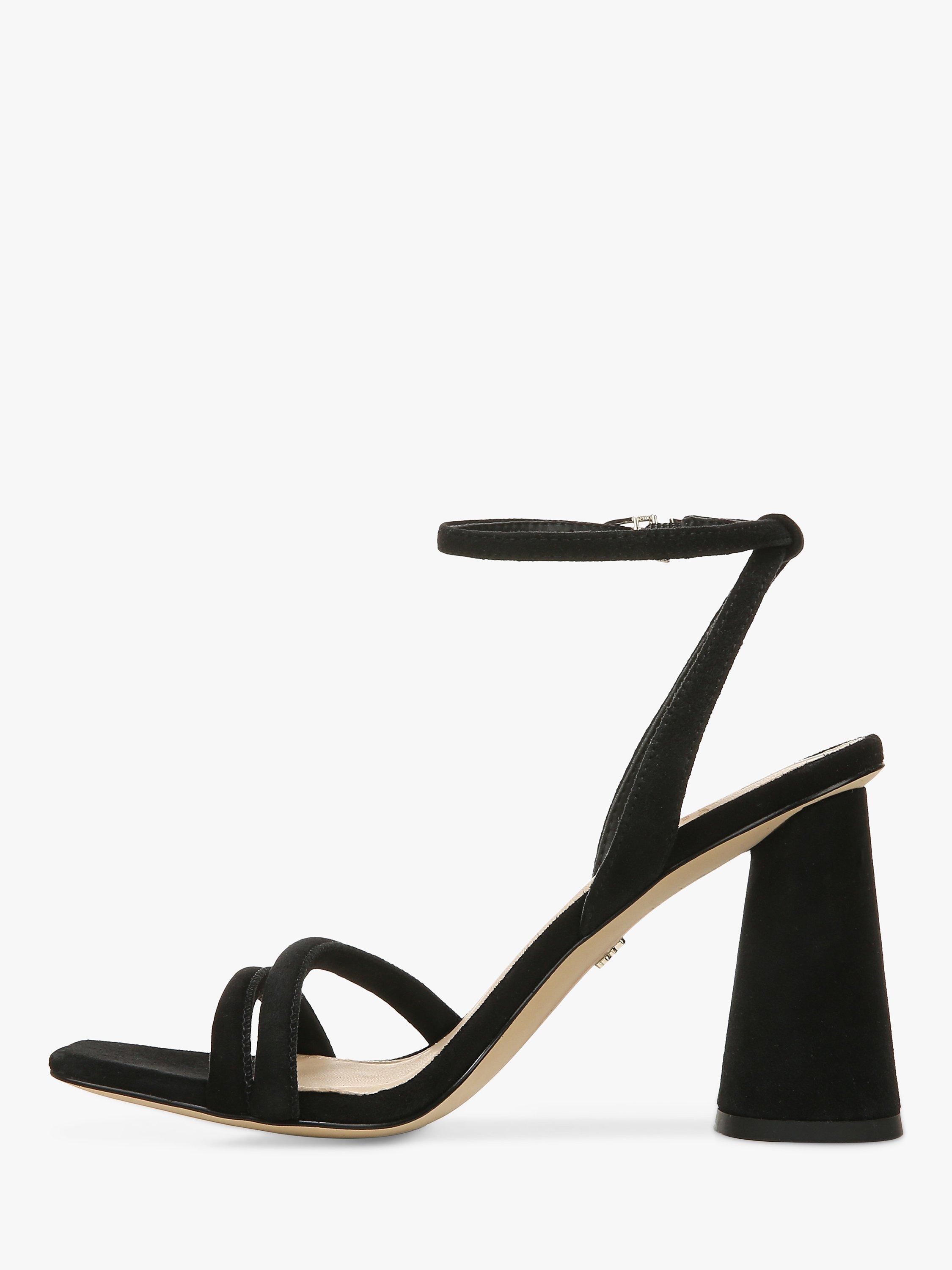 Product image 2 of 10, which shows Sam Edelman Kia Suede Heeled Sandals, Black, 5.5
