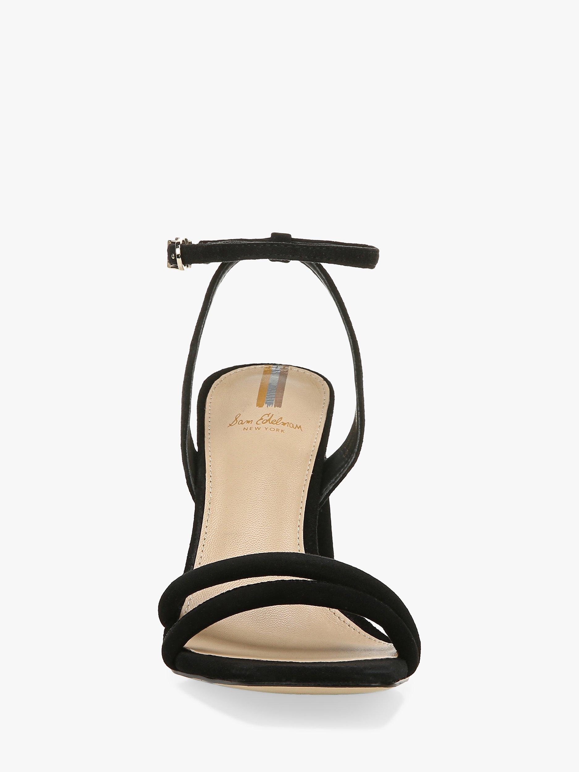 Product image 5 of 10, which shows Sam Edelman Kia Suede Heeled Sandals, Black, 5.5