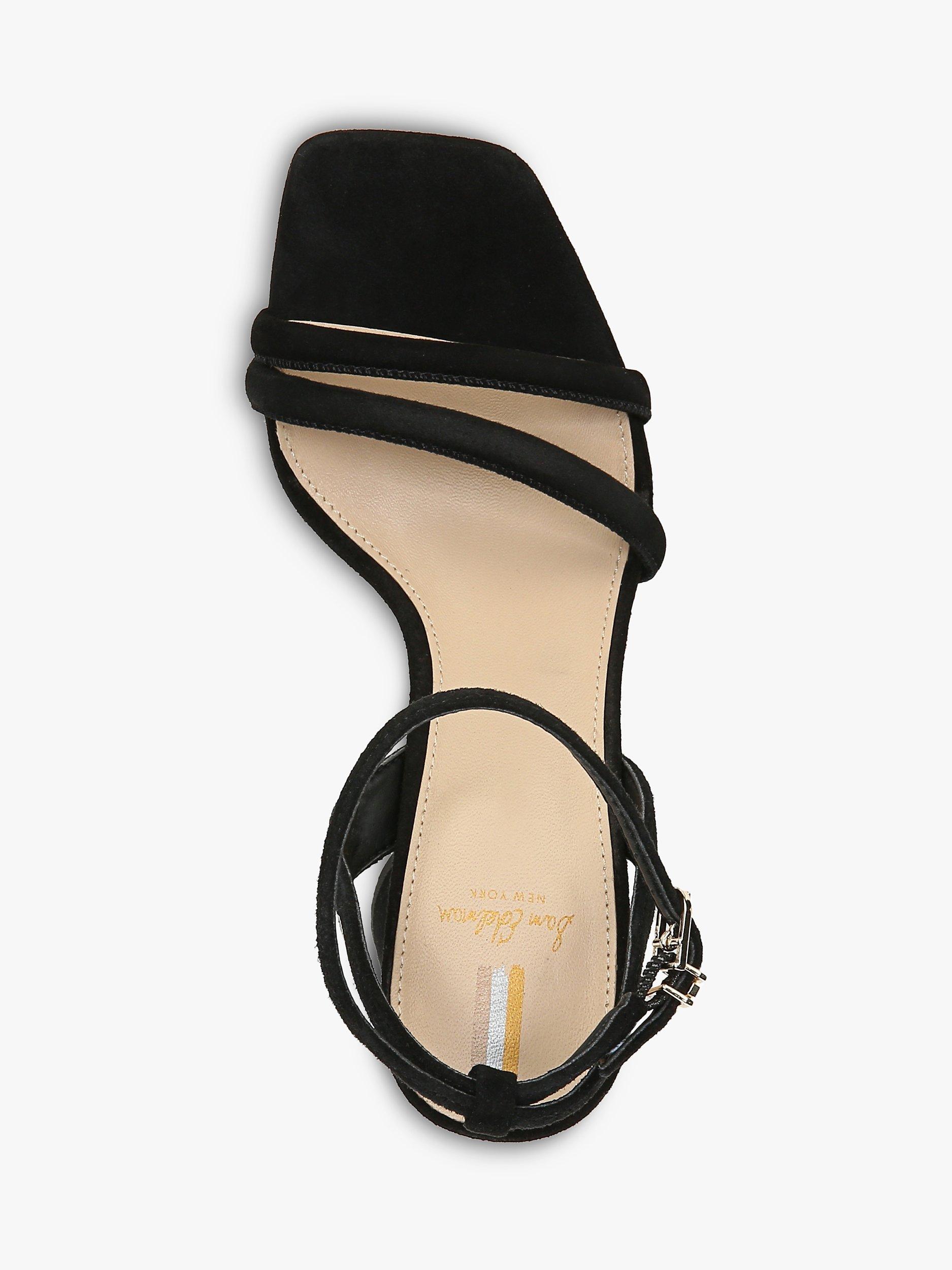 Product image 7 of 10, which shows Sam Edelman Kia Suede Heeled Sandals, Black, 5.5