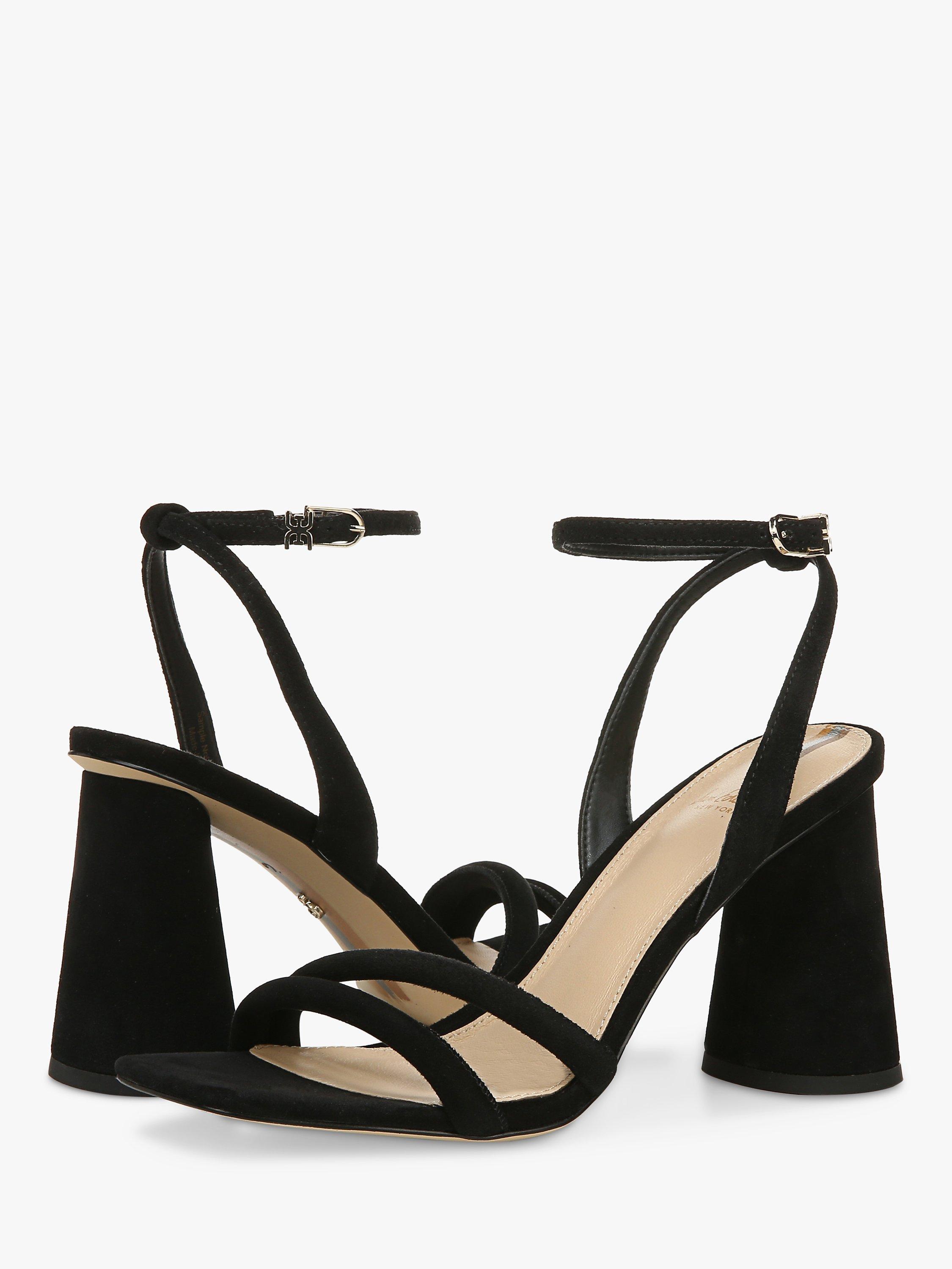 Product image 8 of 10, which shows Sam Edelman Kia Suede Heeled Sandals, Black, 5.5
