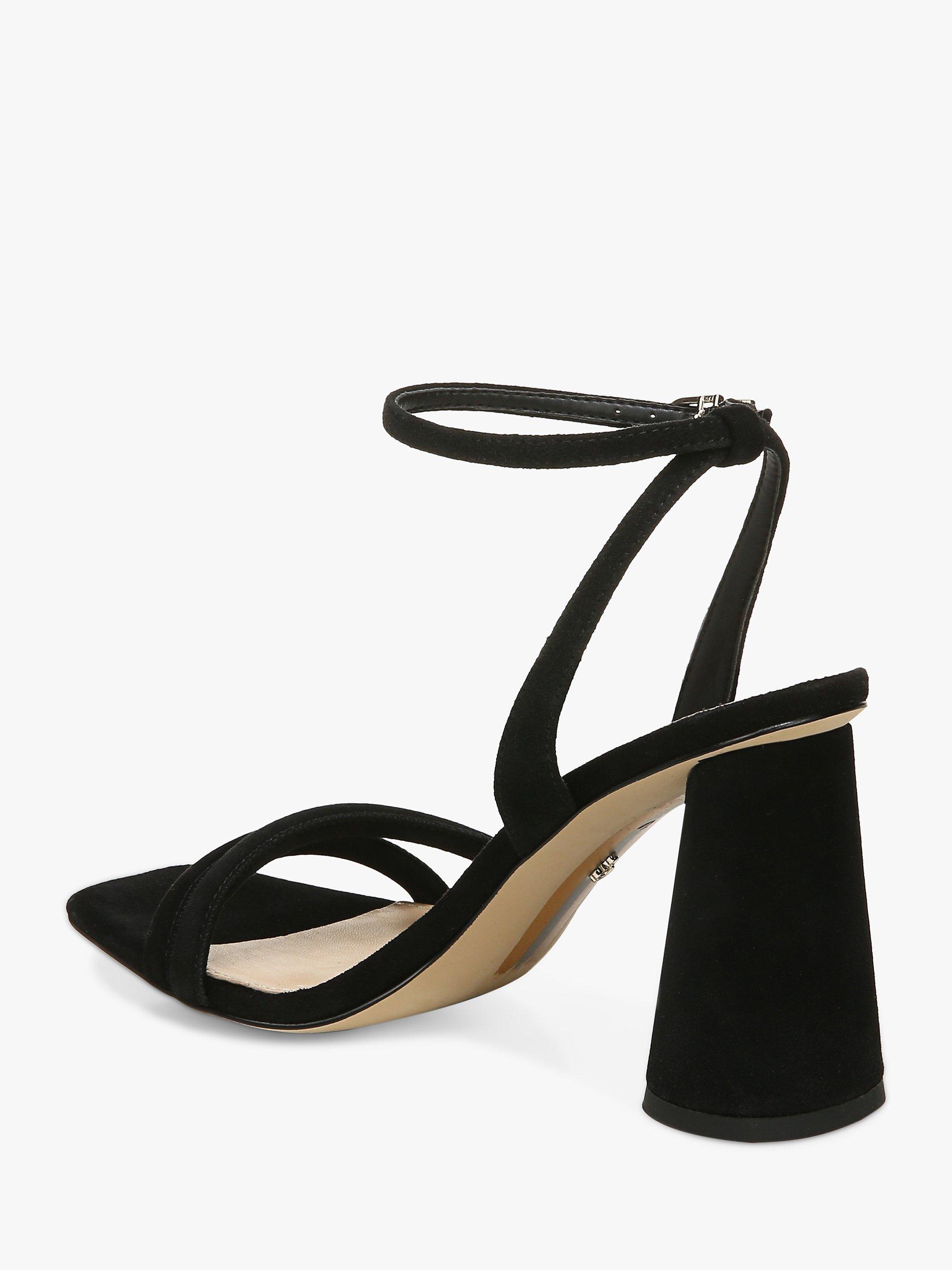 Product image 9 of 10, which shows Sam Edelman Kia Suede Heeled Sandals, Black, 5.5
