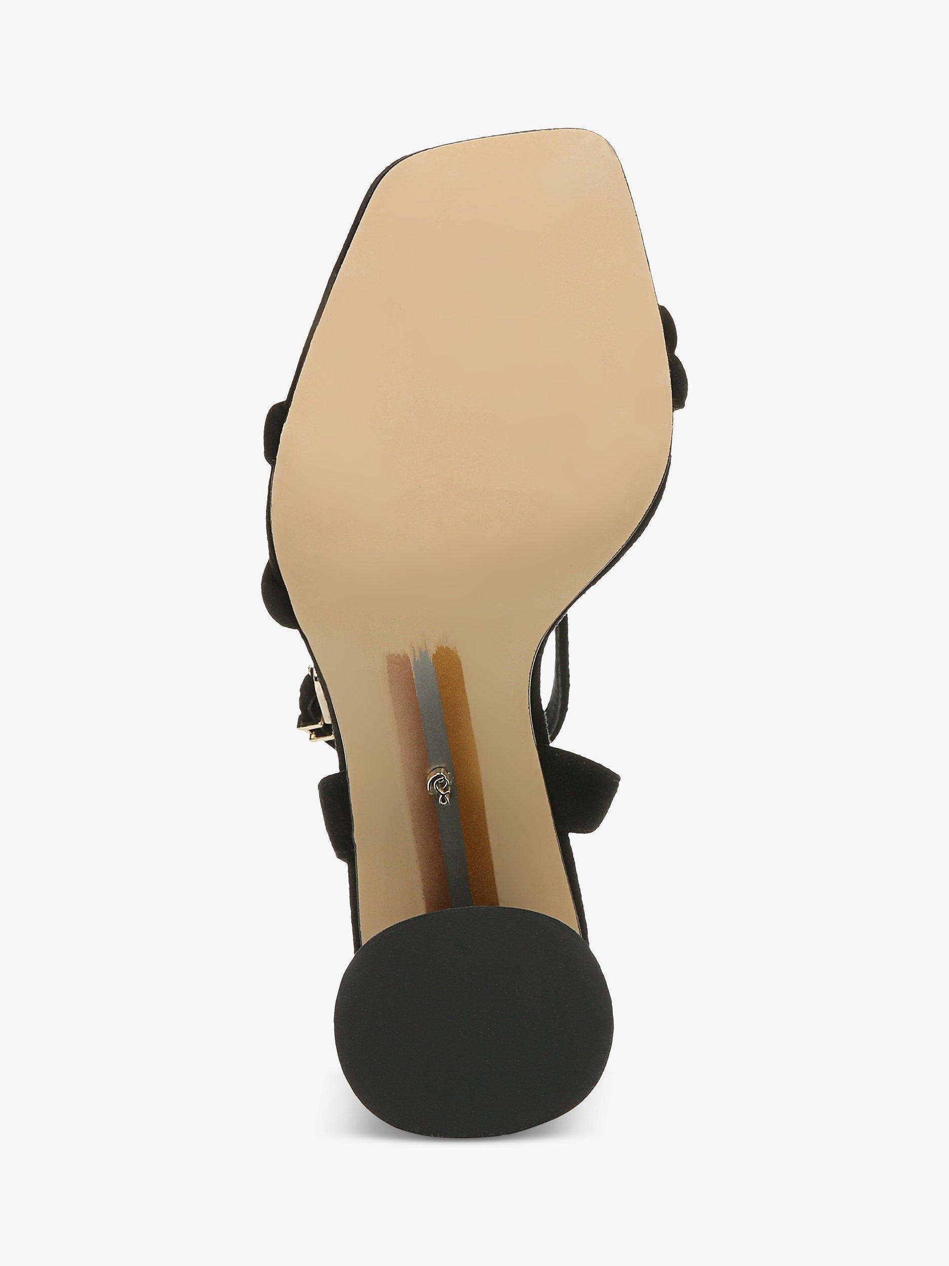 Product image 10 of 10, which shows Sam Edelman Kia Suede Heeled Sandals, Black, 5.5