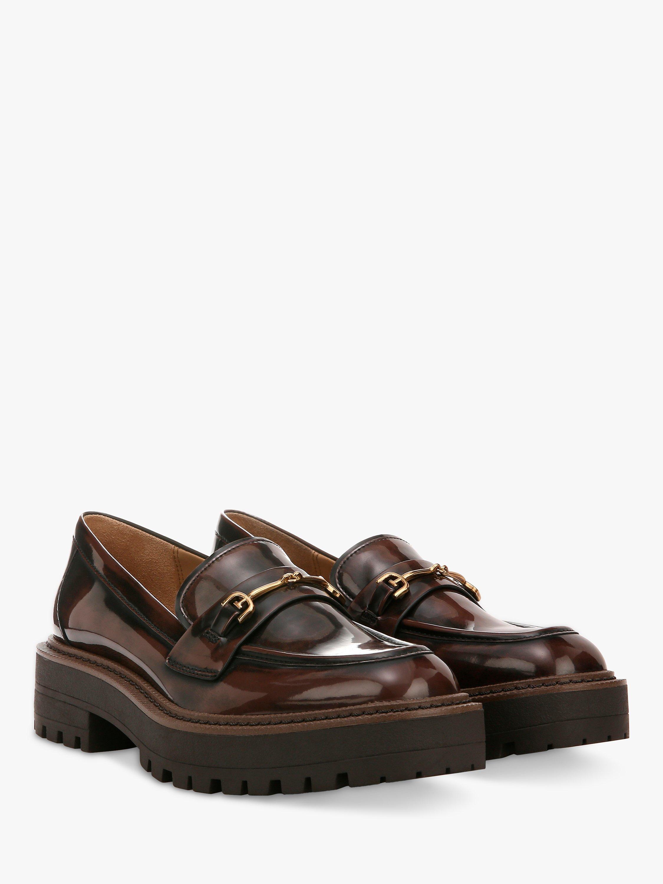Product image 4 of 10, which shows Sam Edelman Laurs Lug Sole Loafers, Chestnut Croc, 3.5