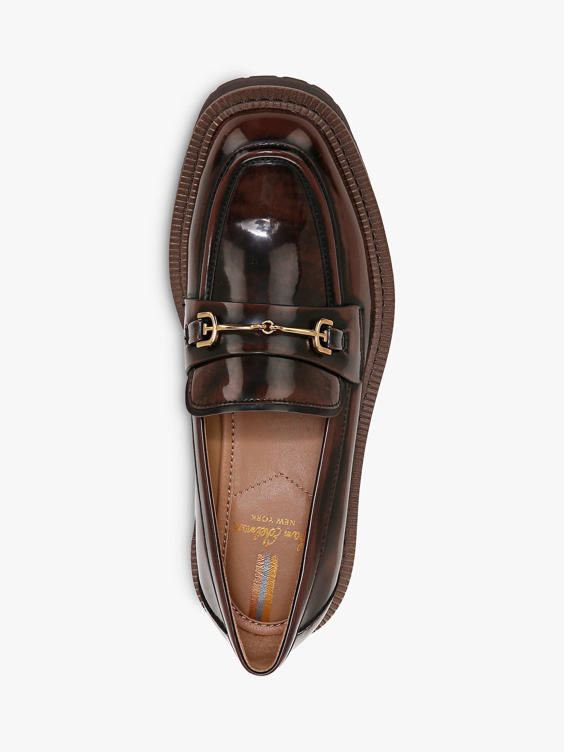 Product image 9 of 10, which shows Sam Edelman Laurs Lug Sole Loafers, Chestnut Croc, 3.5