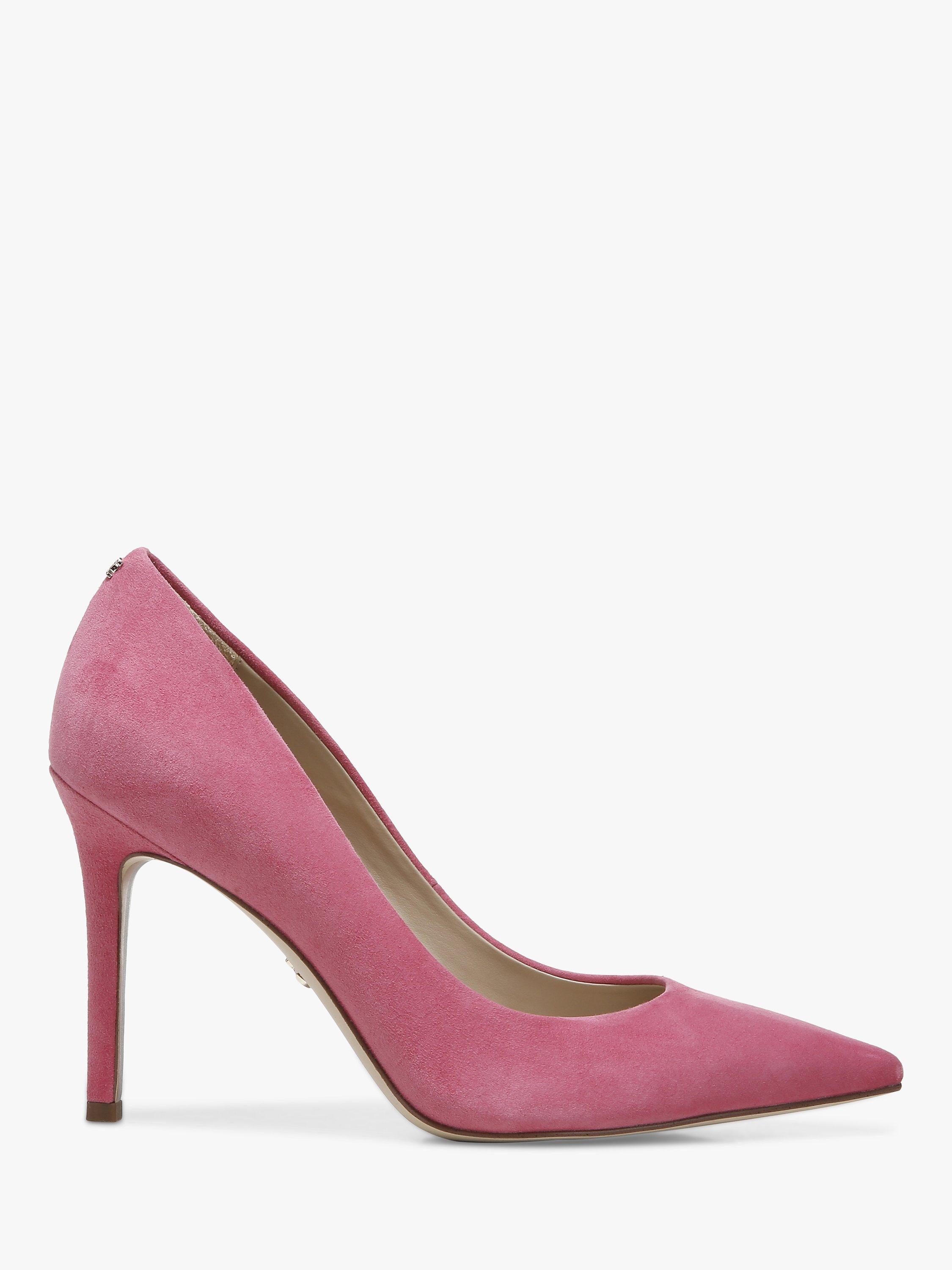 Sam Edelman Hazel Suede Pointed Toe Heeled Pumps, Azalea Pink