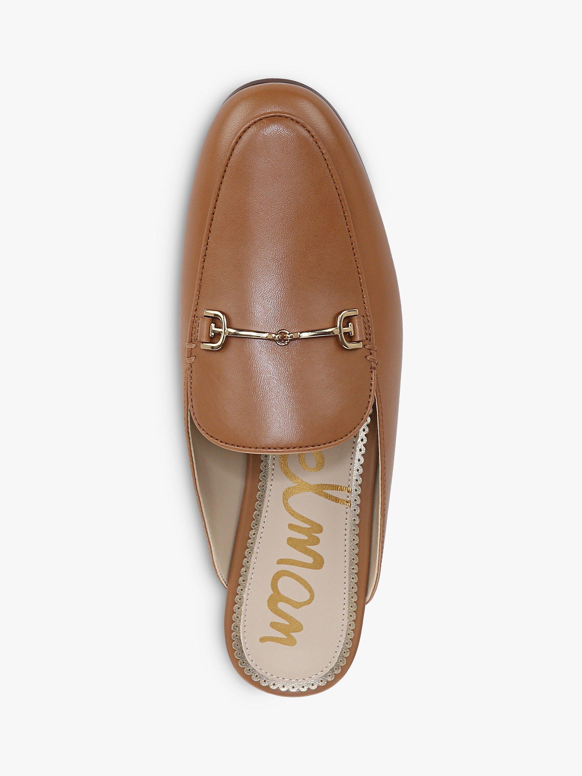 Product image 9 of 10, which shows Sam Edelman Linnie Leather Mules, Saddle, 3