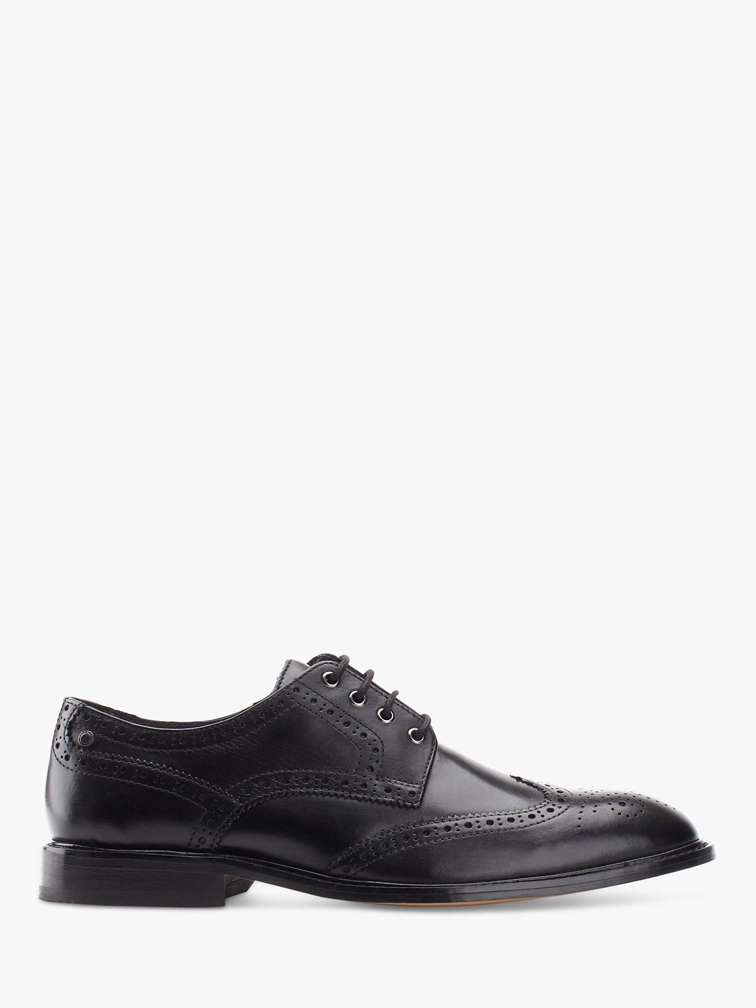 Base London Chaplin Leather Lace Up Brogues, Black