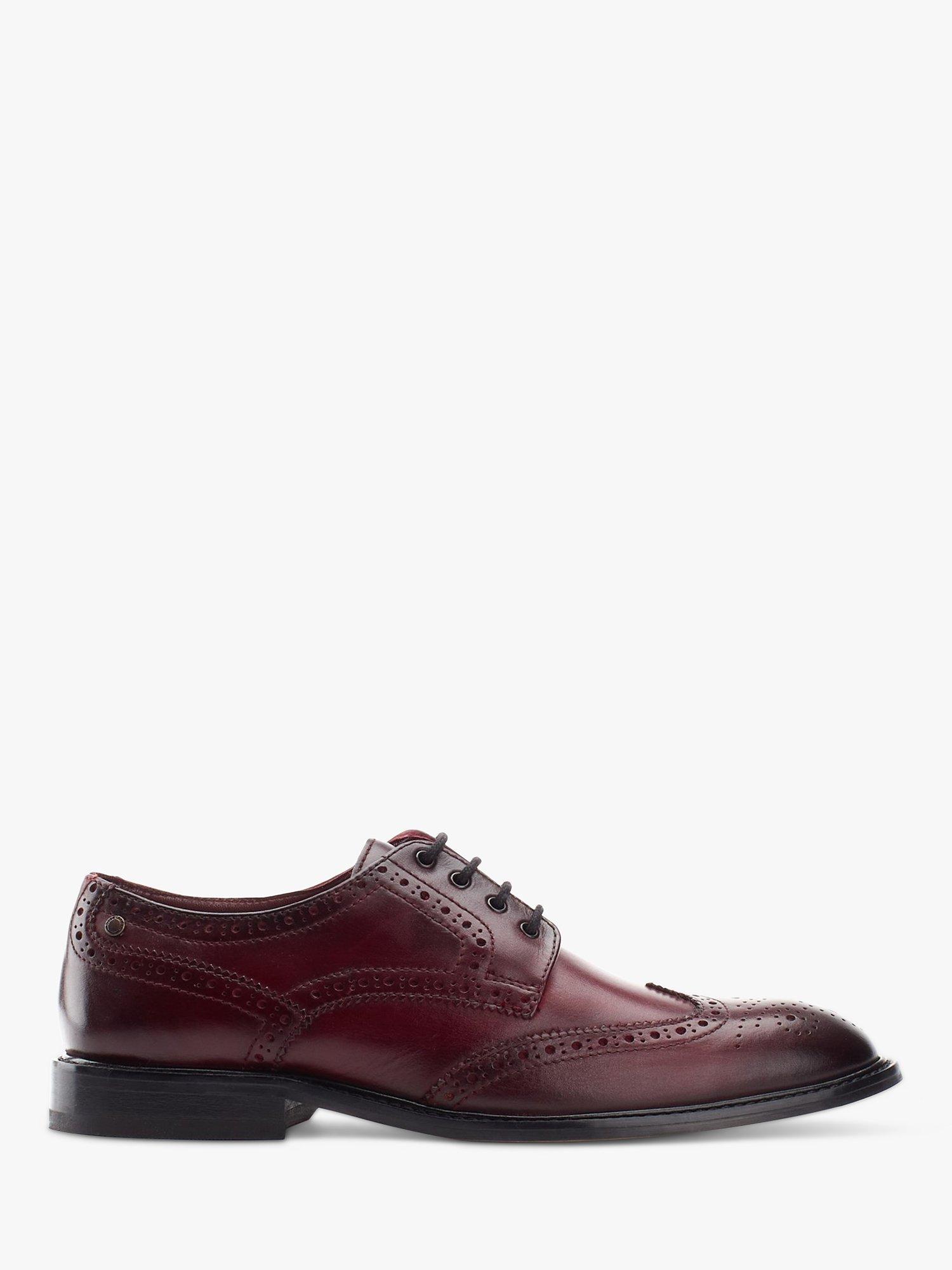 Base London Chaplin Leather Lace Up Brogues, Wine