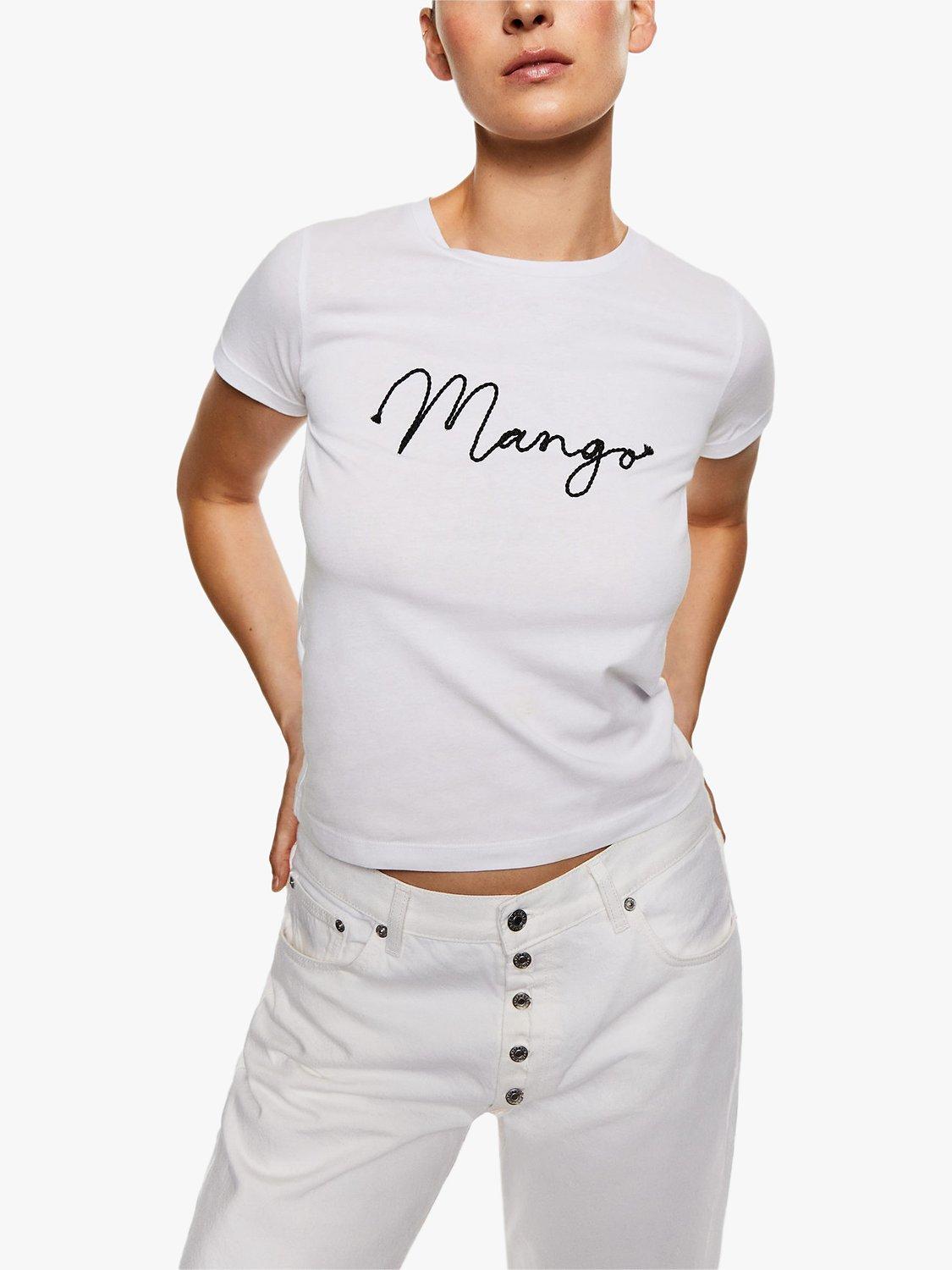 Mango Embroidered Logo Tee