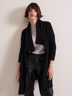 Phase Eight Bellona Wool Blend Knit Coat, Black