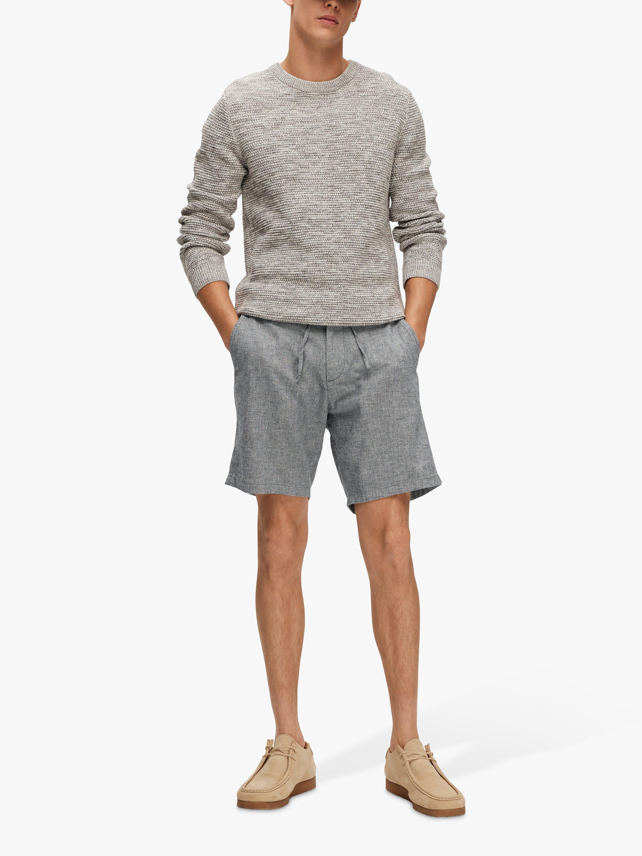 Product image 4 of 6, which shows Selected Brody Linen Blend Shorts, Sky Captain, M