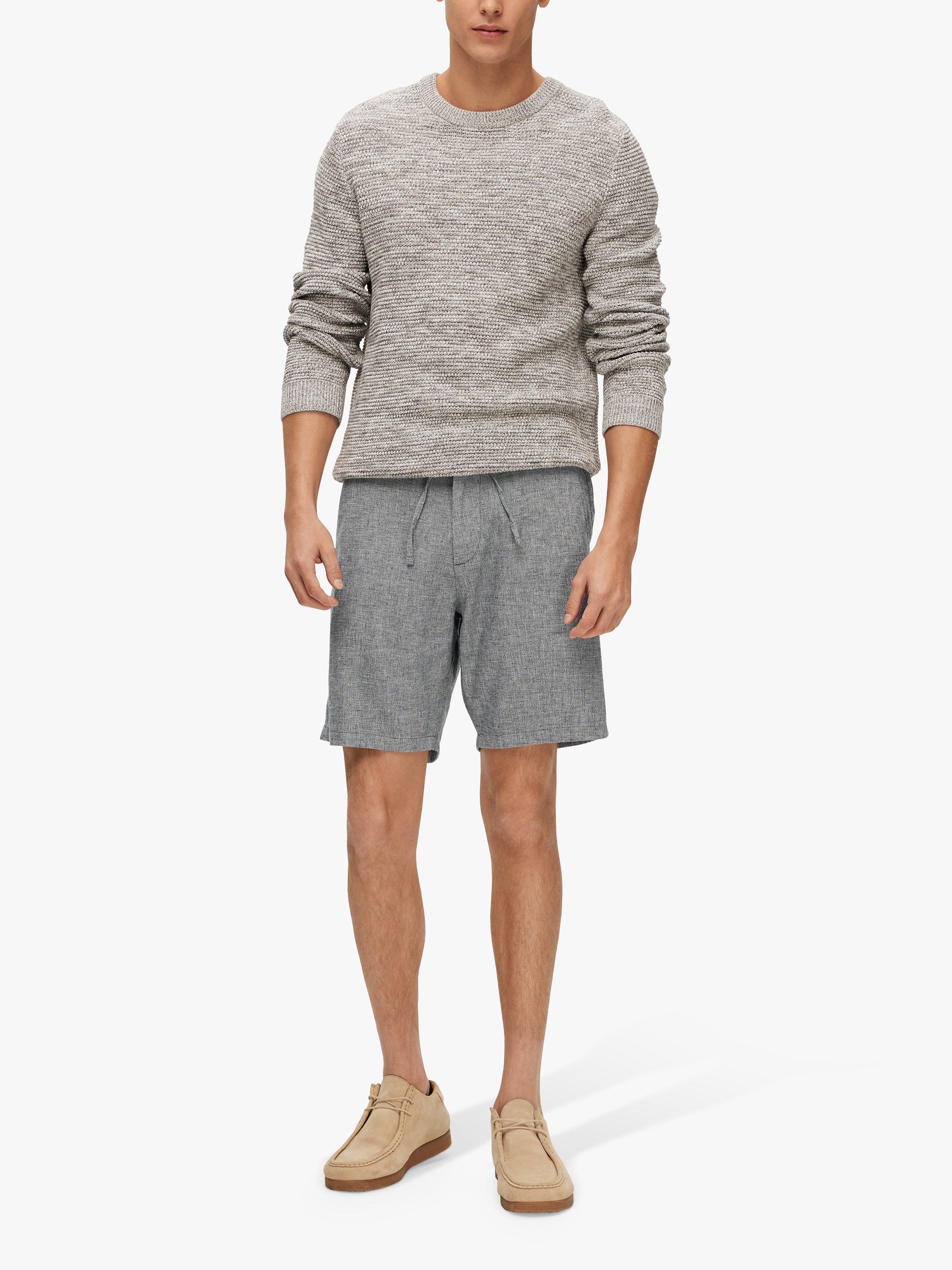 Product image 6 of 6, which shows Selected Brody Linen Blend Shorts, Sky Captain, M