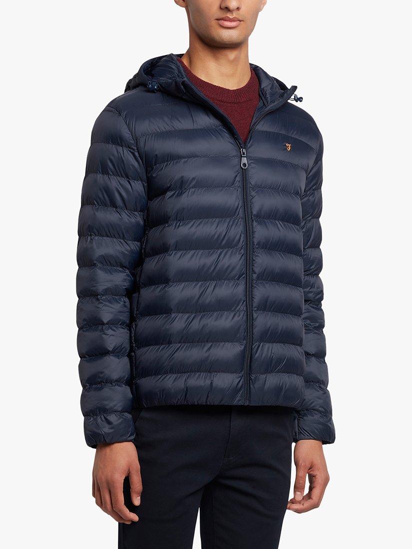 Farah Strickland Puffer Jacket, 412 True Navy