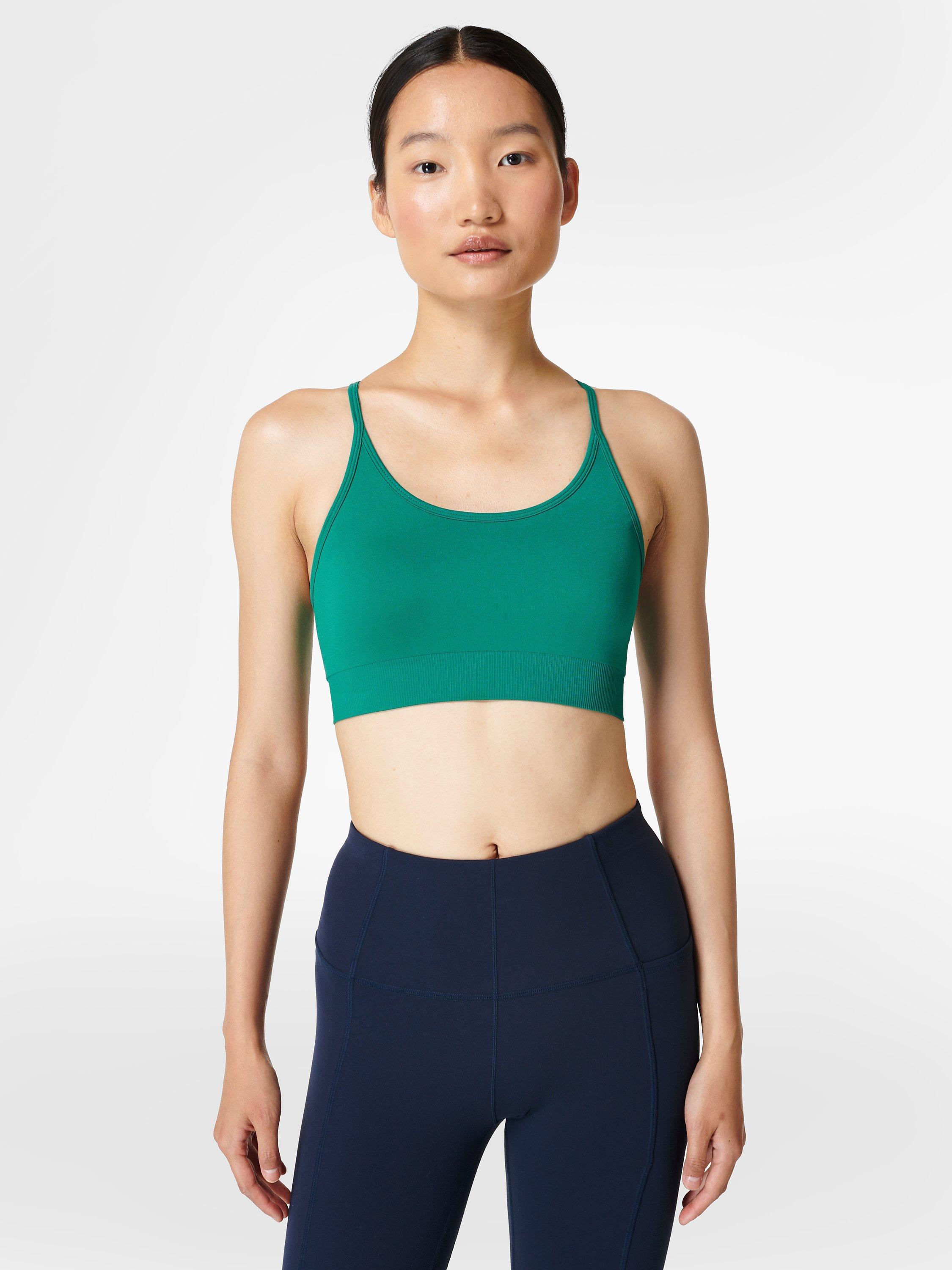 Sweaty Betty Tranquil Sports Bra, Wave Green