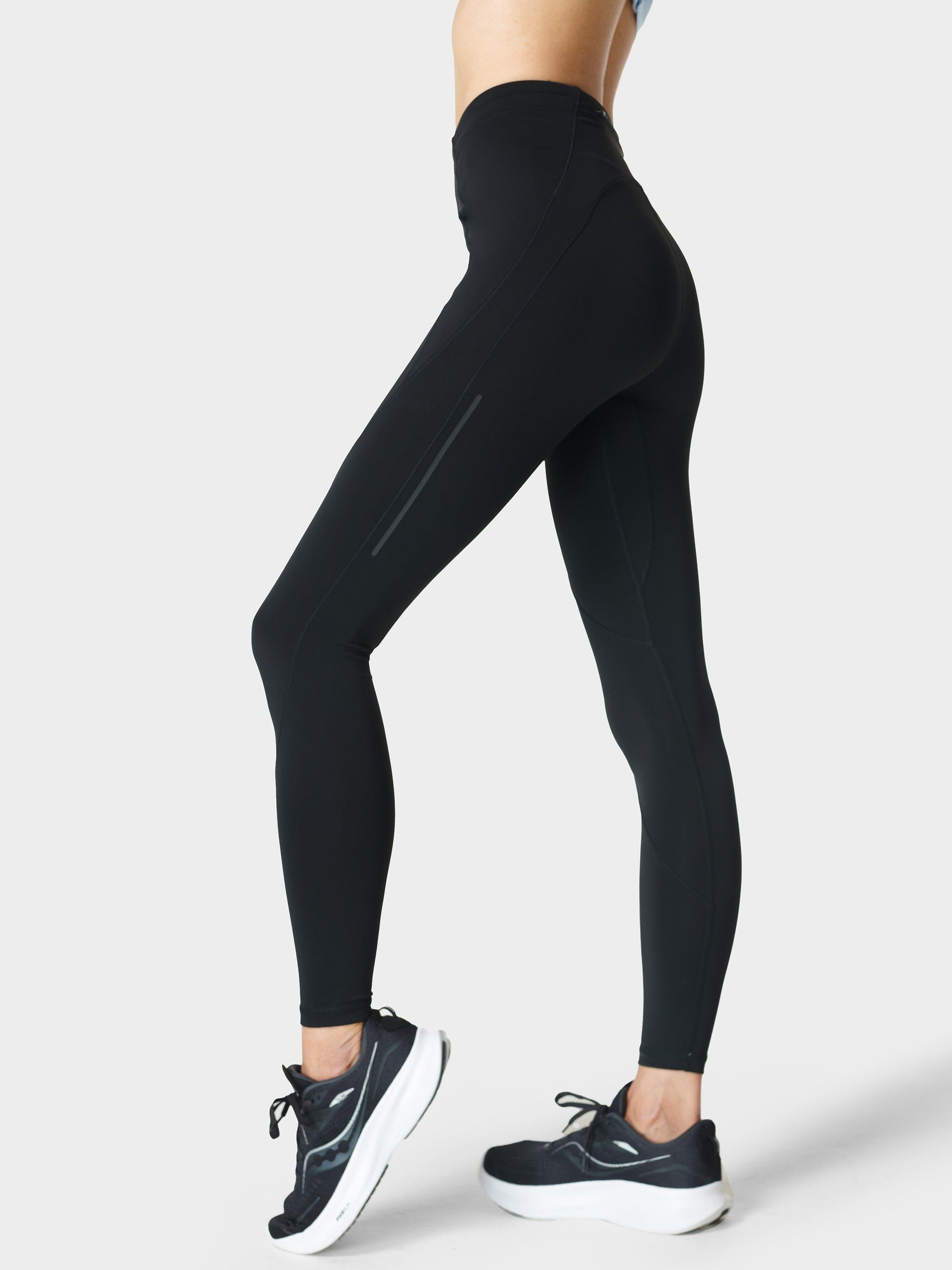 Product image 1 of 6, which shows Sweaty Betty Rapid Run Leggings, Black, S