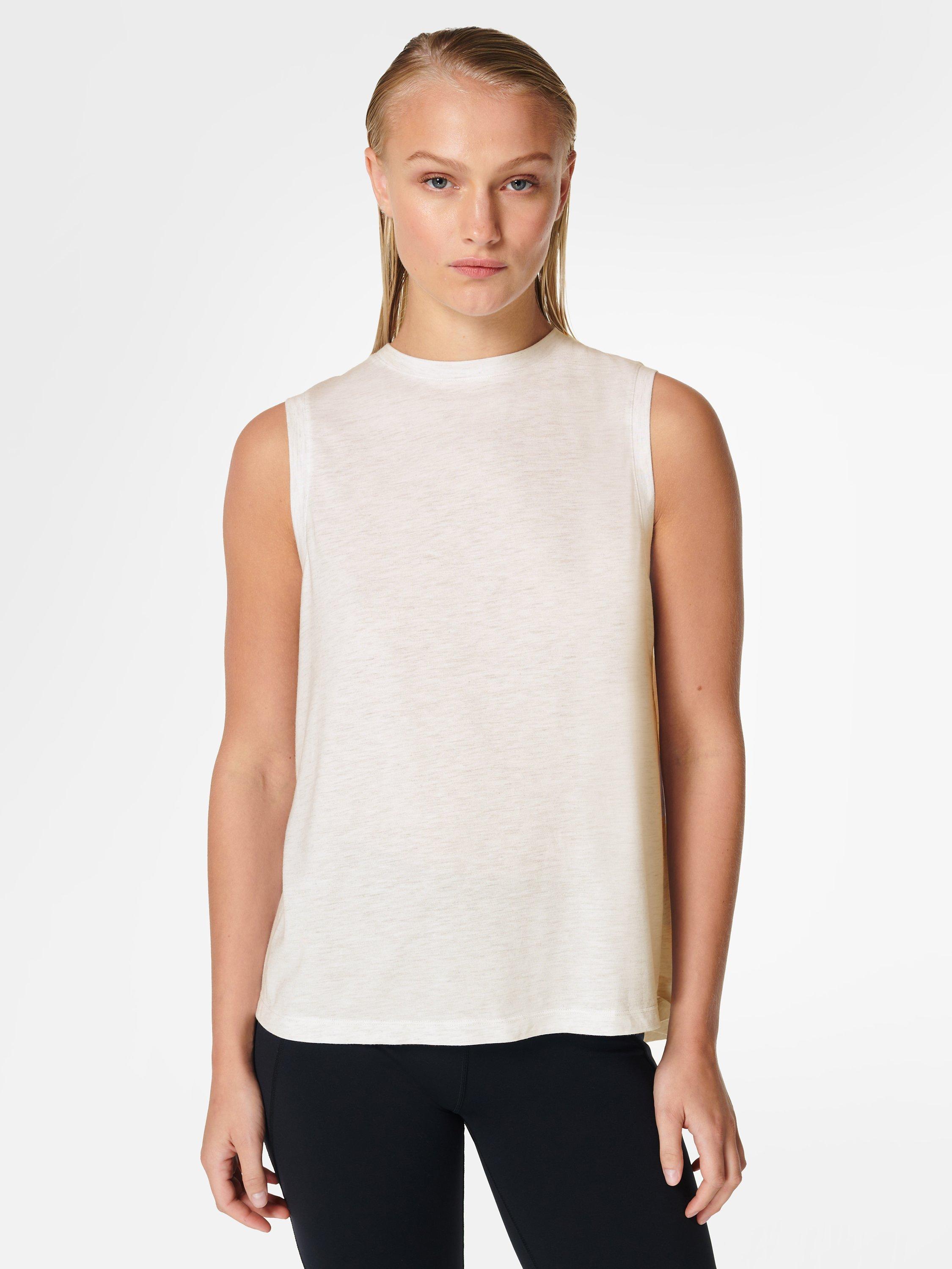 Sweaty Betty Focus Training Tank Top, Lily White