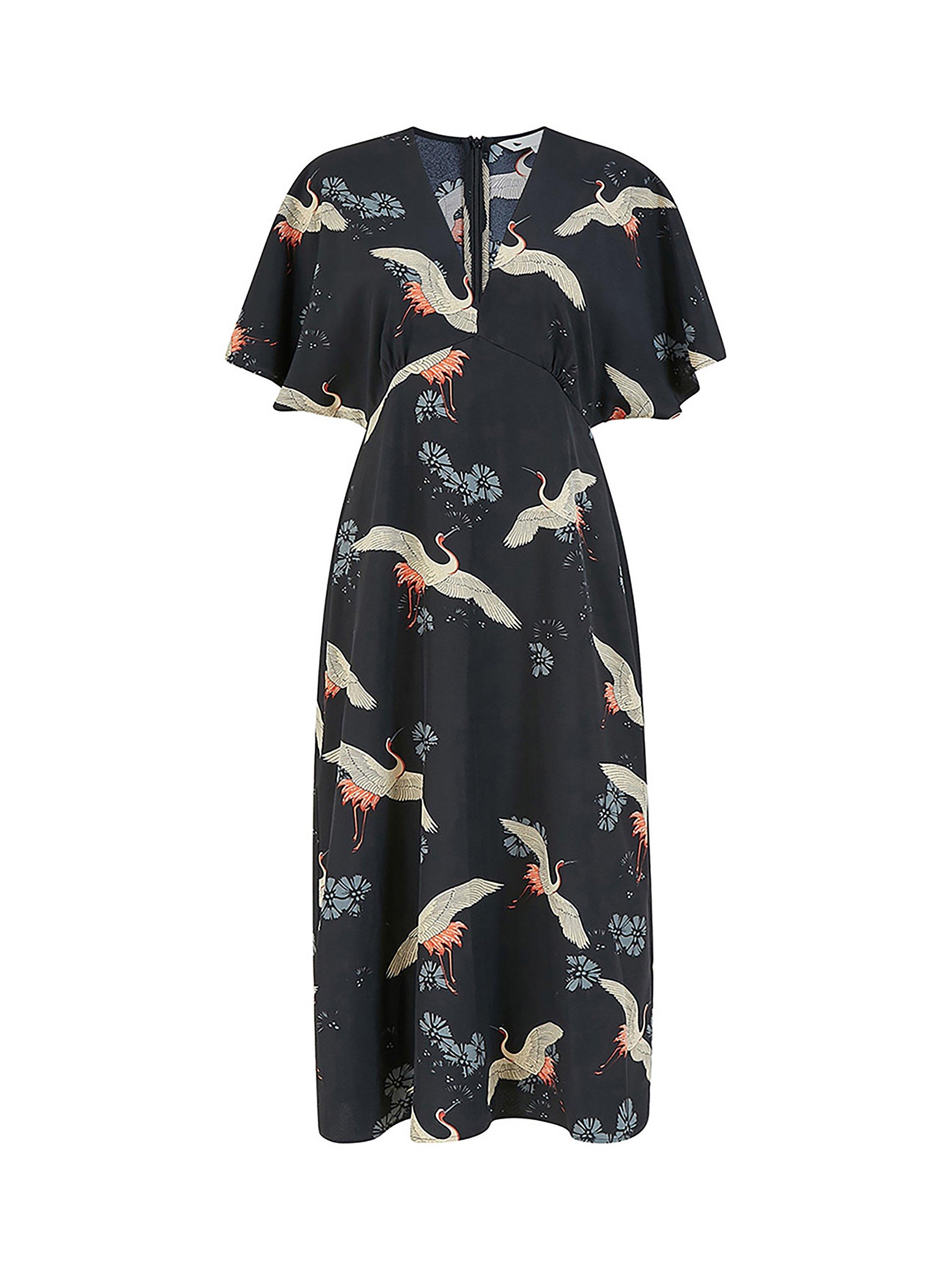 Black crane dress sales