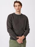 Aubin Vestry Crew Neck Cotton Sweatshirt, Black