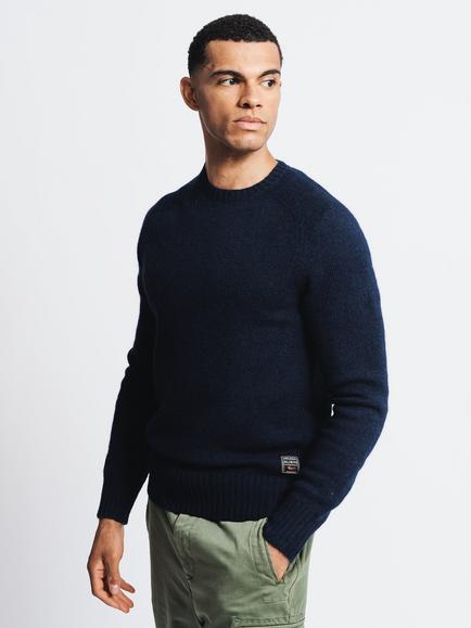 Aubin Prestwick Wool Jumper, Navy