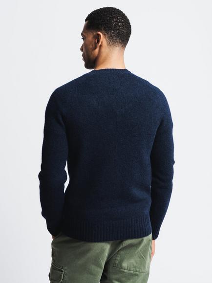 Aubin Prestwick Wool Jumper - view 2, Navy