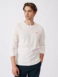 Aubin Buttermere Long Sleeve Cotton Logo T-Shirt, White