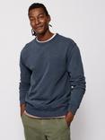 Aubin Vestry Crew Neck Cotton Sweatshirt, Navy