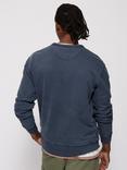 Aubin Vestry Crew Neck Cotton Sweatshirt, Navy