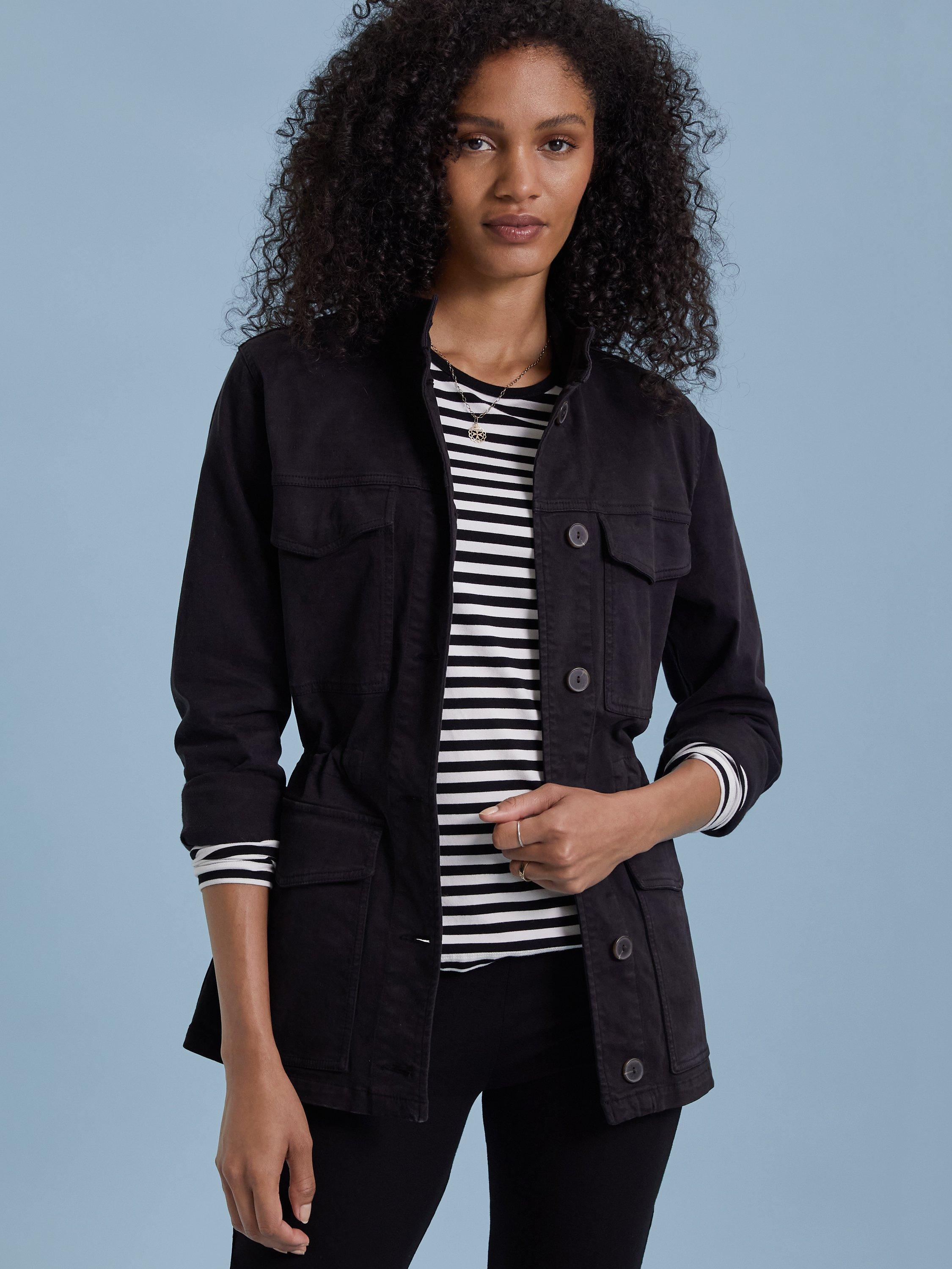 Baukjen Ashridge Organic Denim Jacket, Caviar Black