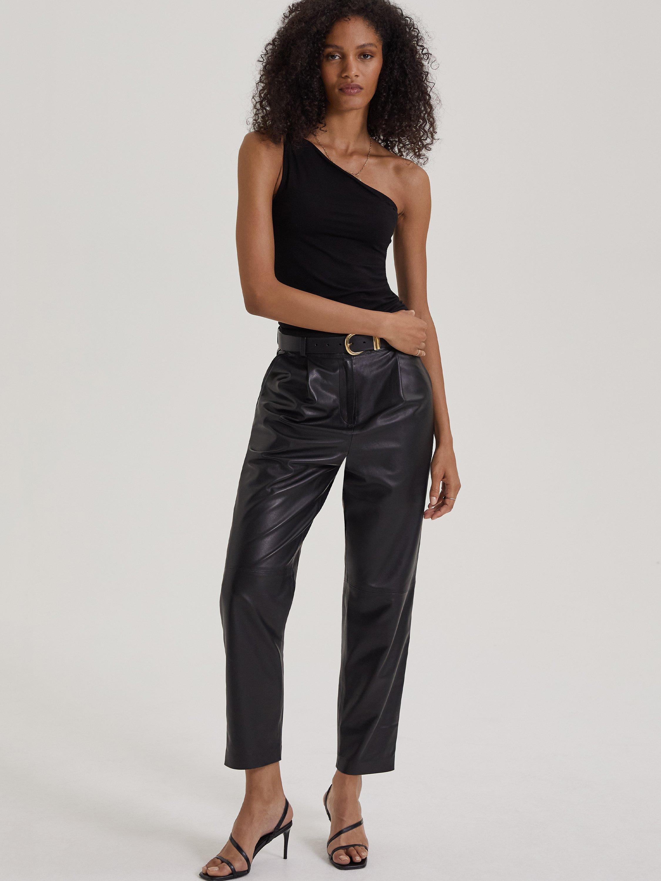 Product image 2 of 5, which shows Baukjen Niecy Asymmetric Sleeveless Top, Caviar Black, 6