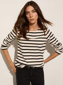 Baukjen Ashley Pure Organic Cotton Stripe Top, Antique White