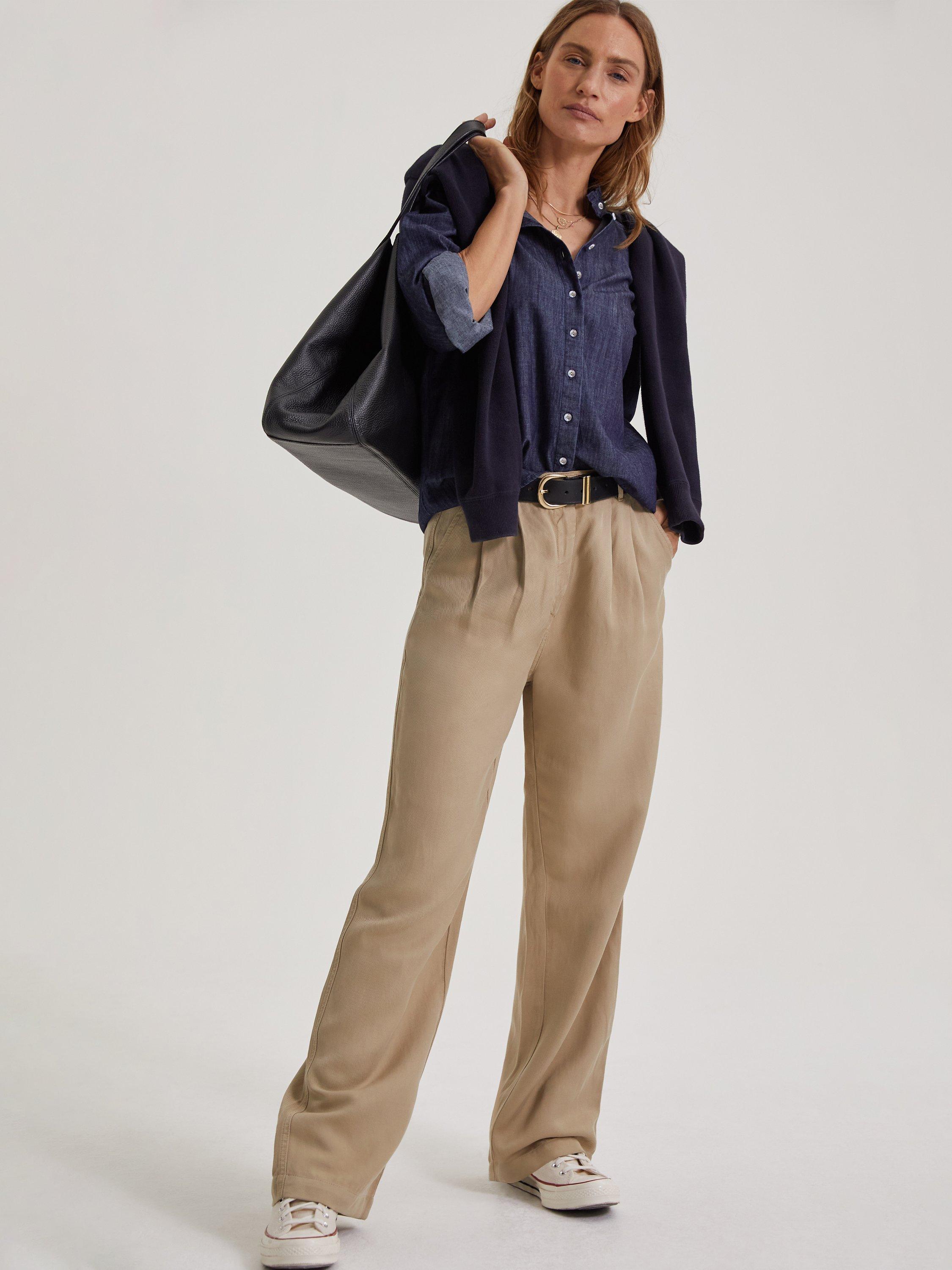 Baukjen Lianne Linen Blend Trousers, Sand