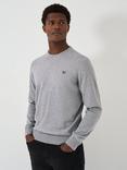 Crew Clothing Organic Cotton Crew Jumper, Charcoal Grey