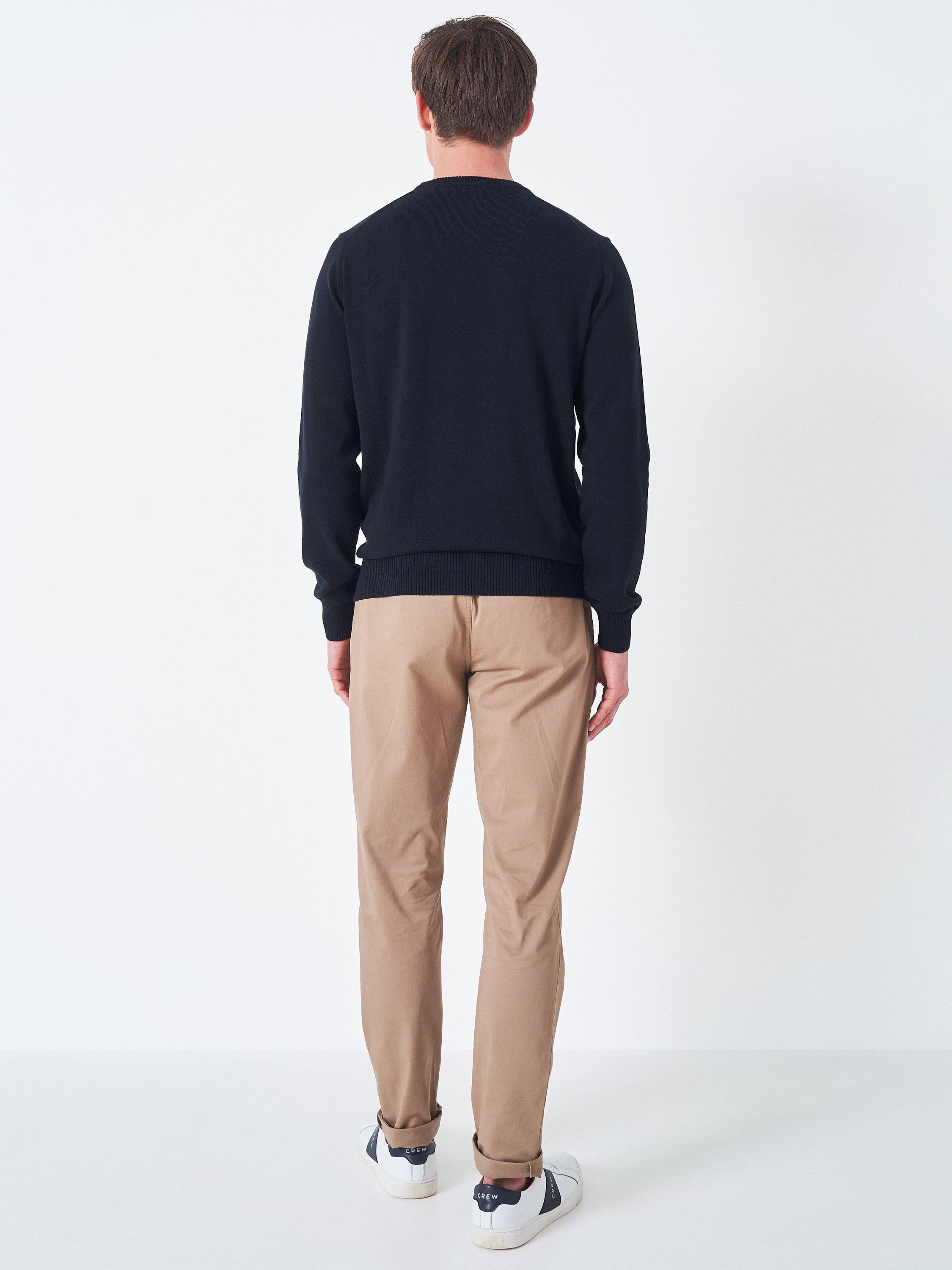 Product image 2 of 4, which shows Crew Clothing Organic Cotton Crew Jumper, Black, XS