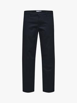 Selected Chino Trousers - view 2, Dark Sapphire