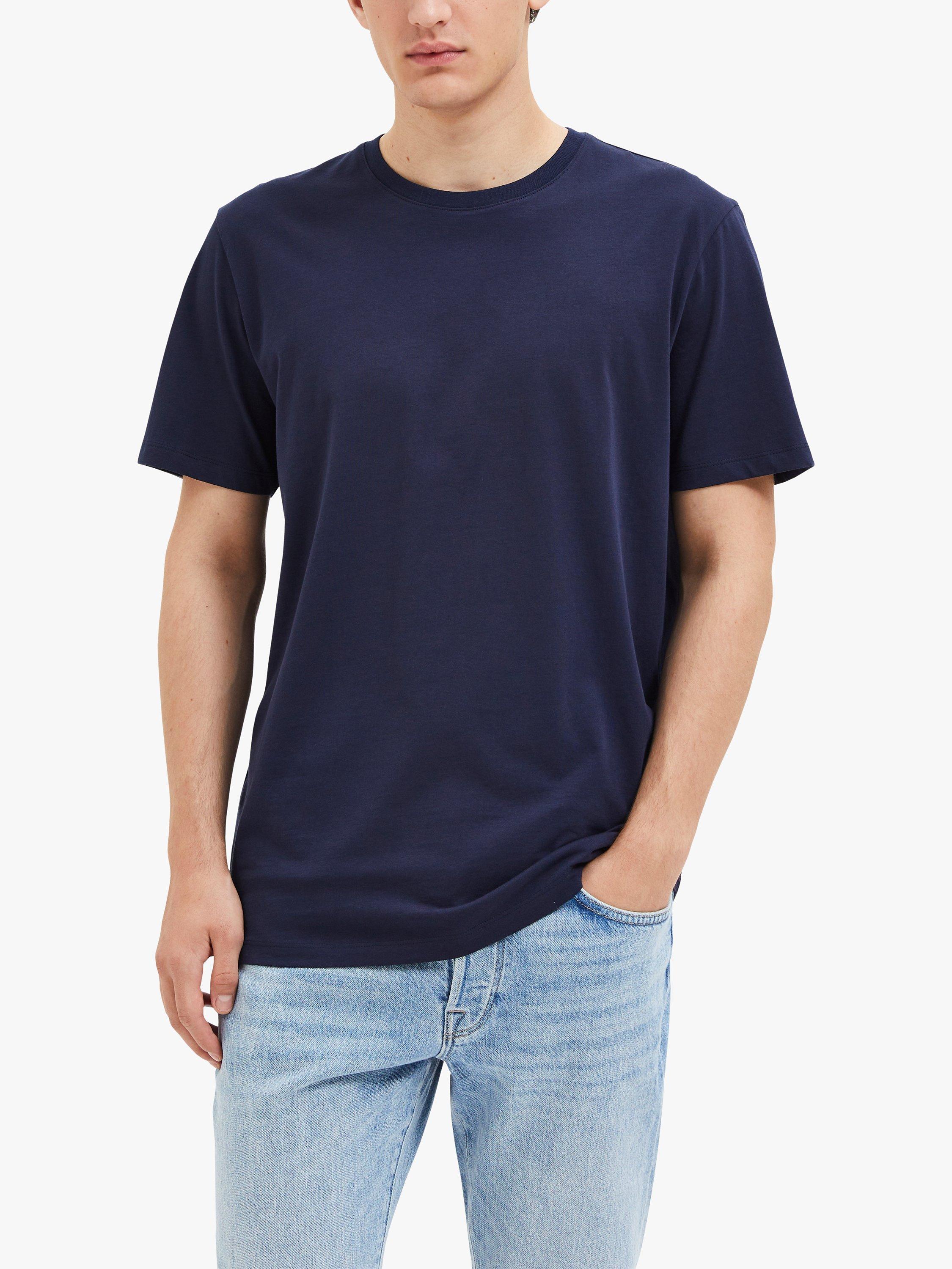 Product image 2 of 6, which shows Selected Organic Cotton T-Shirt, Navy Blazer, S
