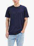 Selected Organic Cotton T-Shirt, Navy Blazer