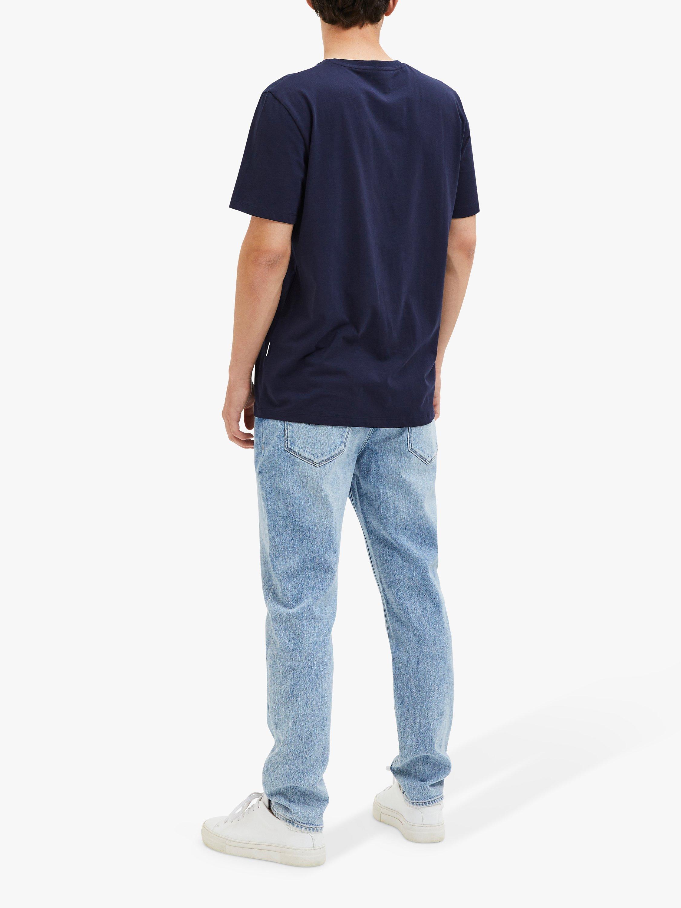Product image 3 of 6, which shows Selected Organic Cotton T-Shirt, Navy Blazer, S