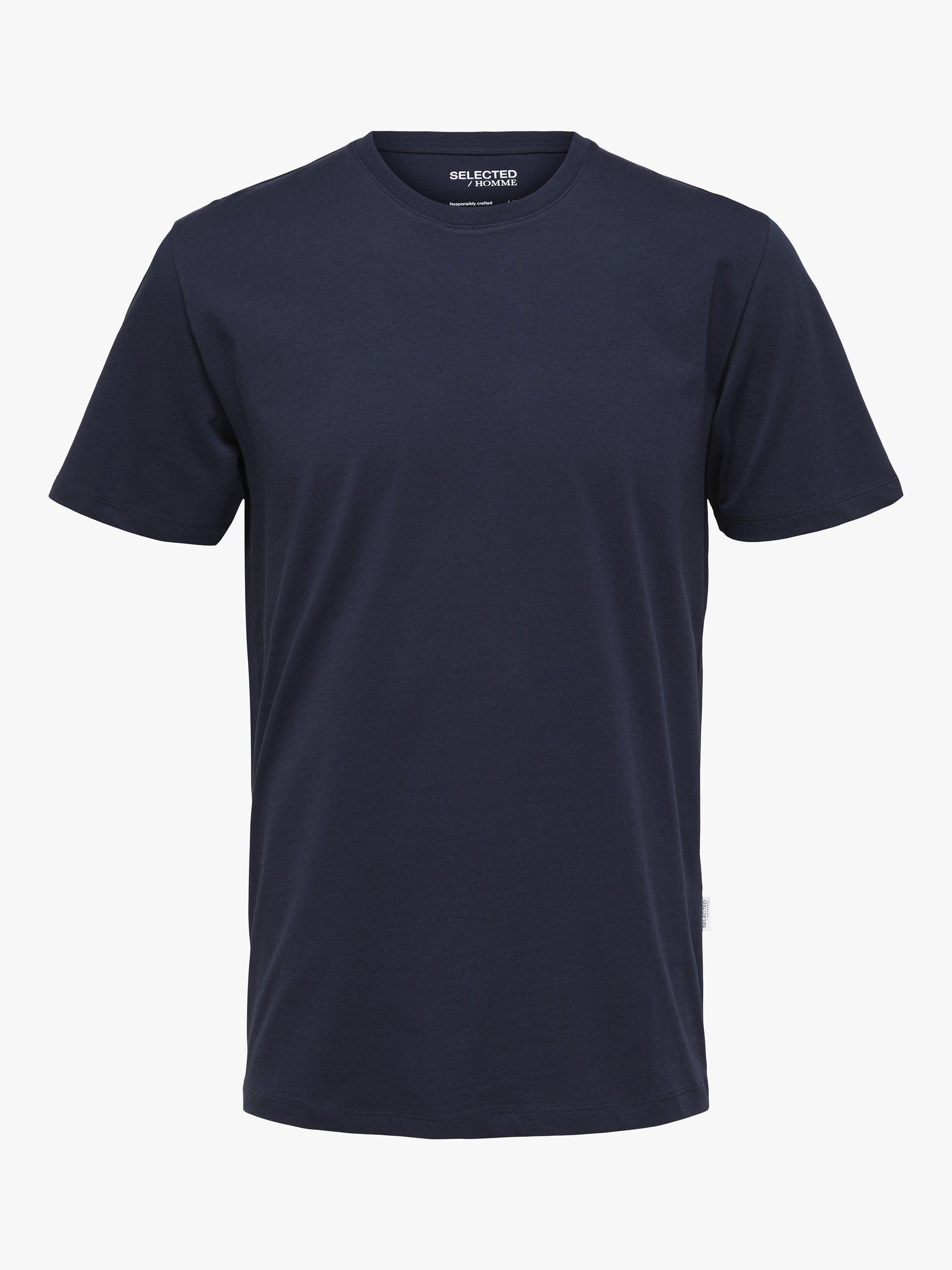 Product image 4 of 6, which shows Selected Organic Cotton T-Shirt, Navy Blazer, S